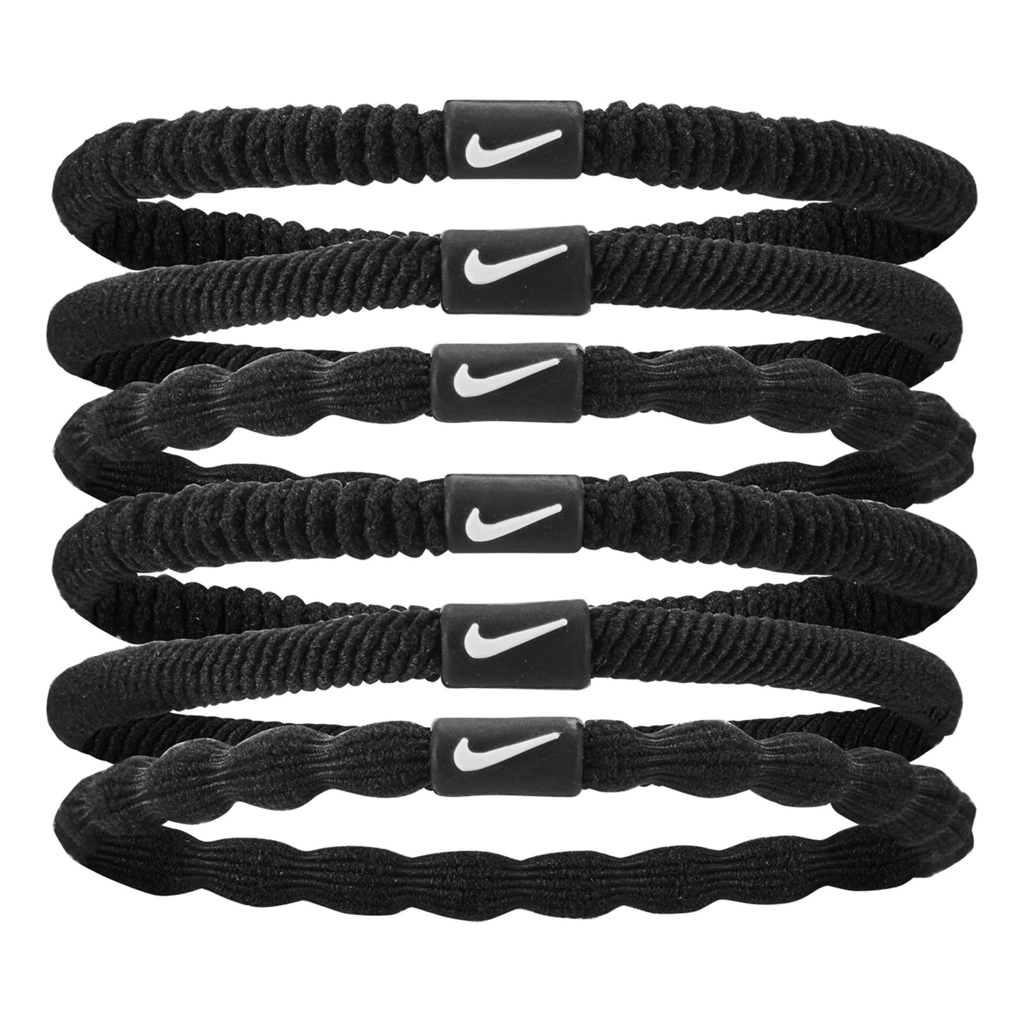 Nike Flex Hair Band 6 Pack-Black,White Nike Flex Hair Band 6 Pack-Black,White