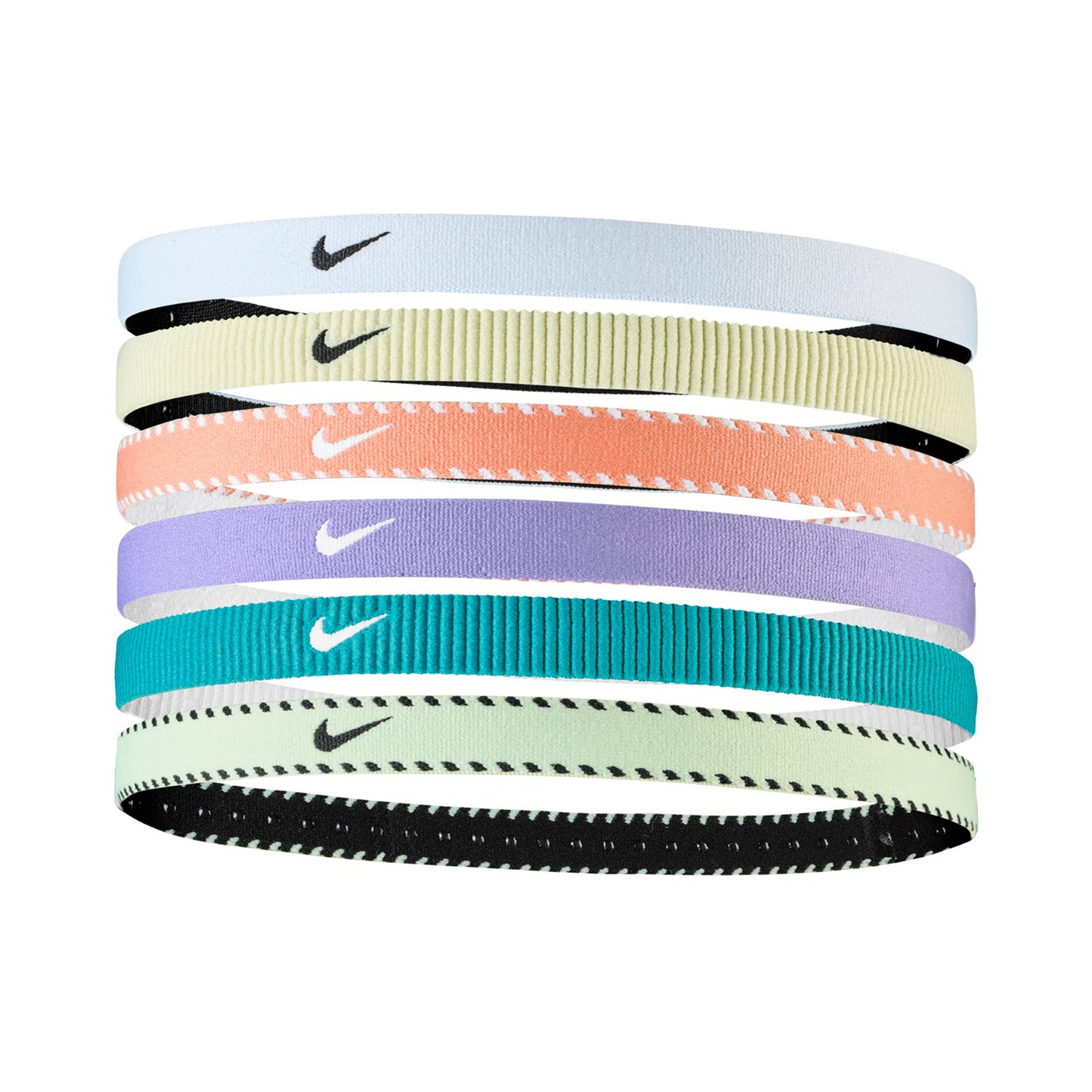Nike Nike Flex Classic Hair Band 6 Pack-Violet,White Nike Nike Flex Classic Hair Band 6 Pack-Violet,White