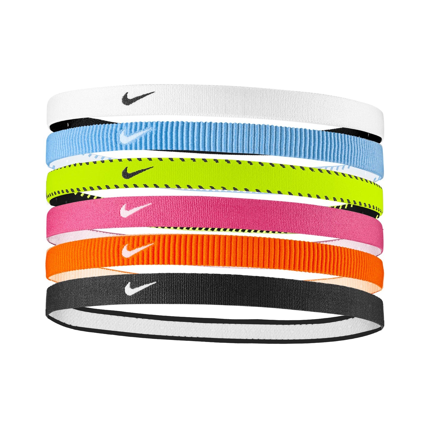 Nike Nike Flex Classic Hair band 6 Pack Unisex - pink, white Nike Nike Flex Classic Hair band 6 Pack Unisex - pink, white