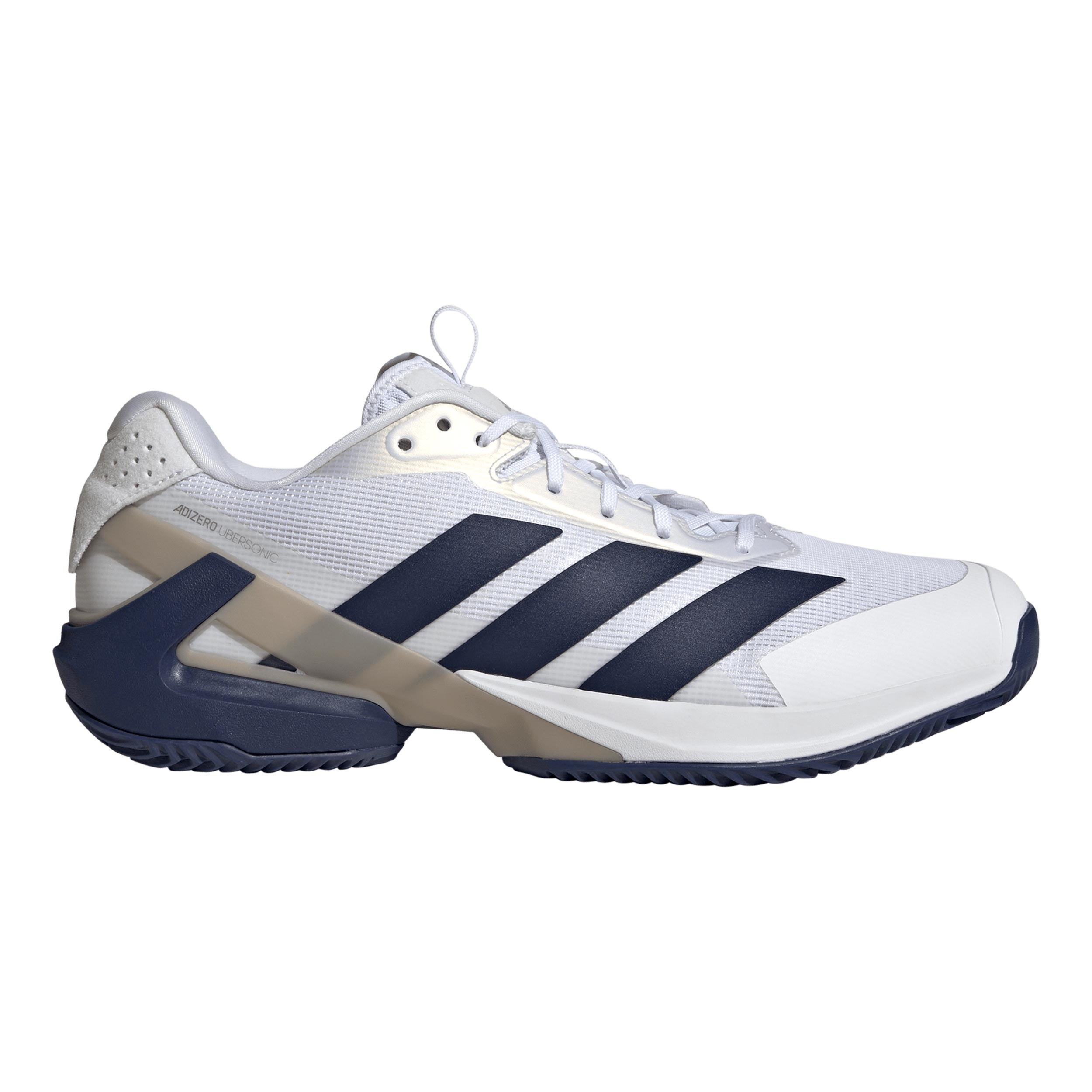 adizero Ubersonic 5 Clay court shoe Men - white, dark blue | Padel