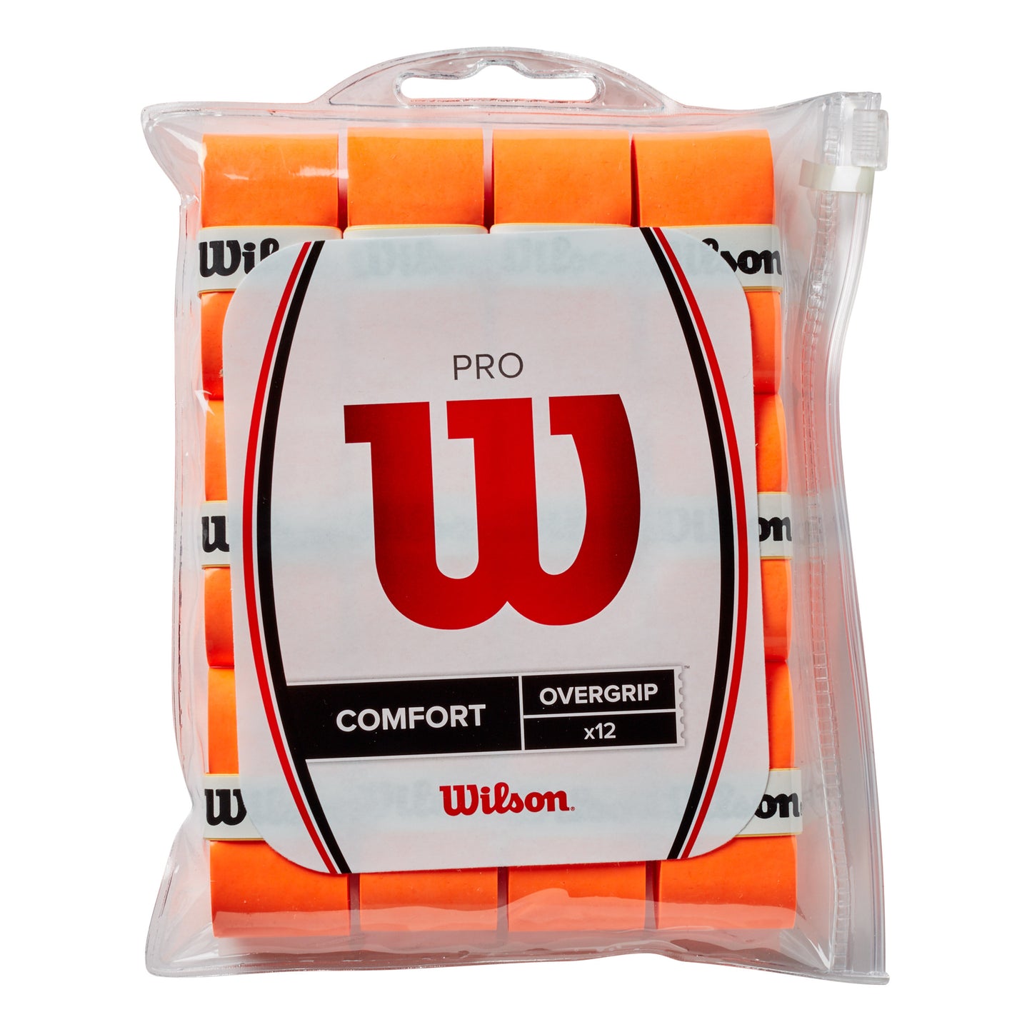Wilson Burn Pro Overgrip 12 Pack-Orange Wilson Burn Pro Overgrip 12 Pack-Orange