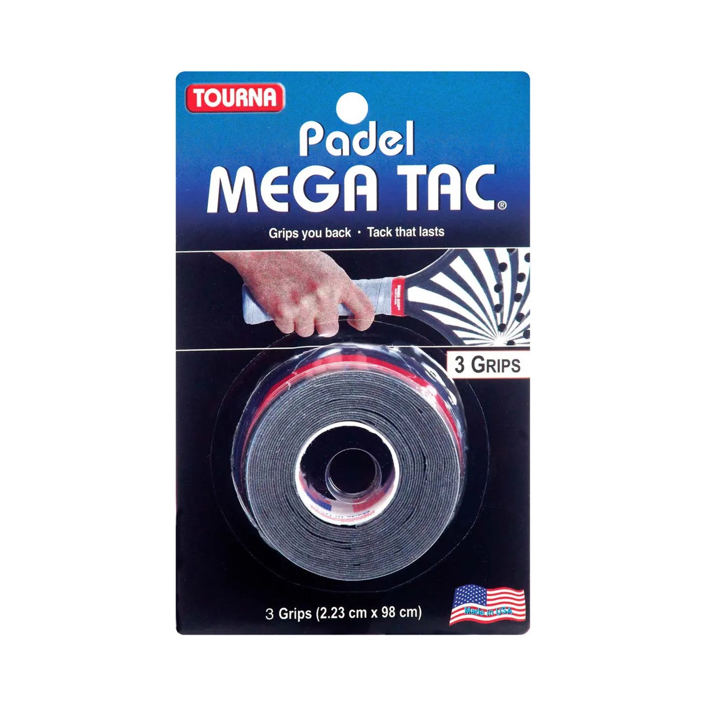 Tourna Padel Mega Tac 3 Pack-Black Tourna Padel Mega Tac 3 Pack-Black
