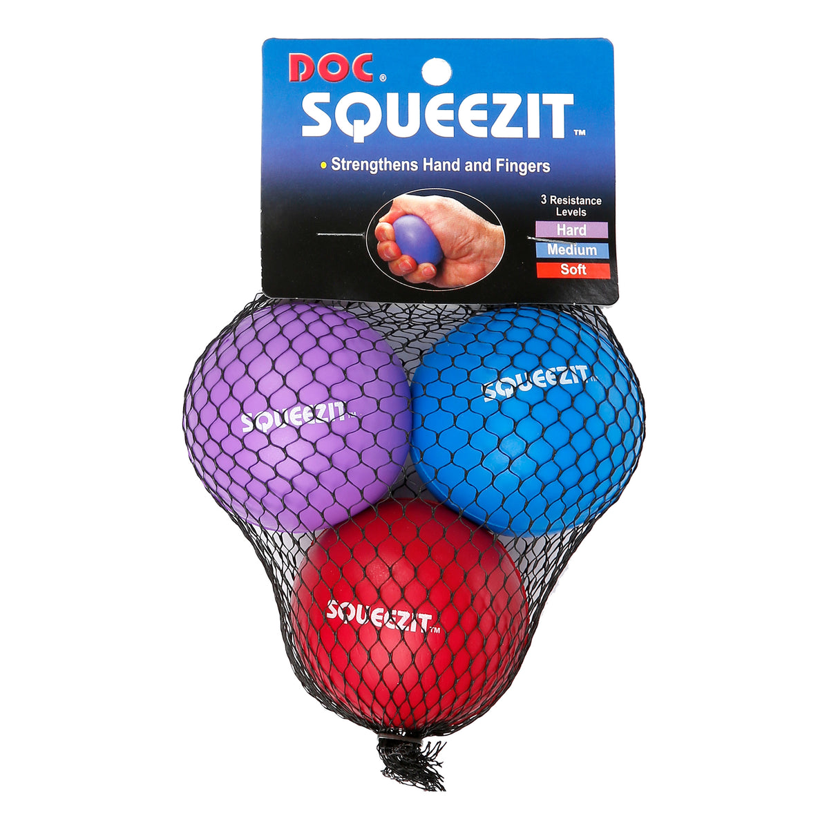 Tourna Squeez It Ball 3 Pack-Blue,Violet Tourna Squeez It Ball 3 Pack-Blue,Violet