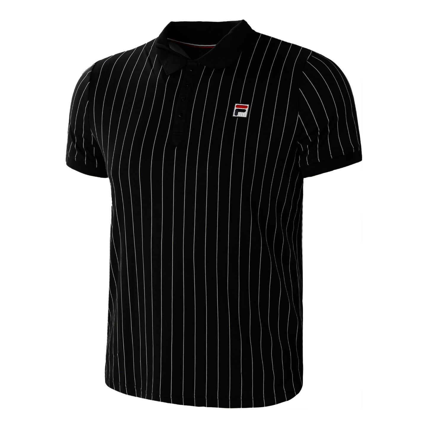 Fila Stripes Polo Men-Black,White