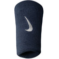Swoosh Doublewide Wristband 2 Pack-Dark Blue,White