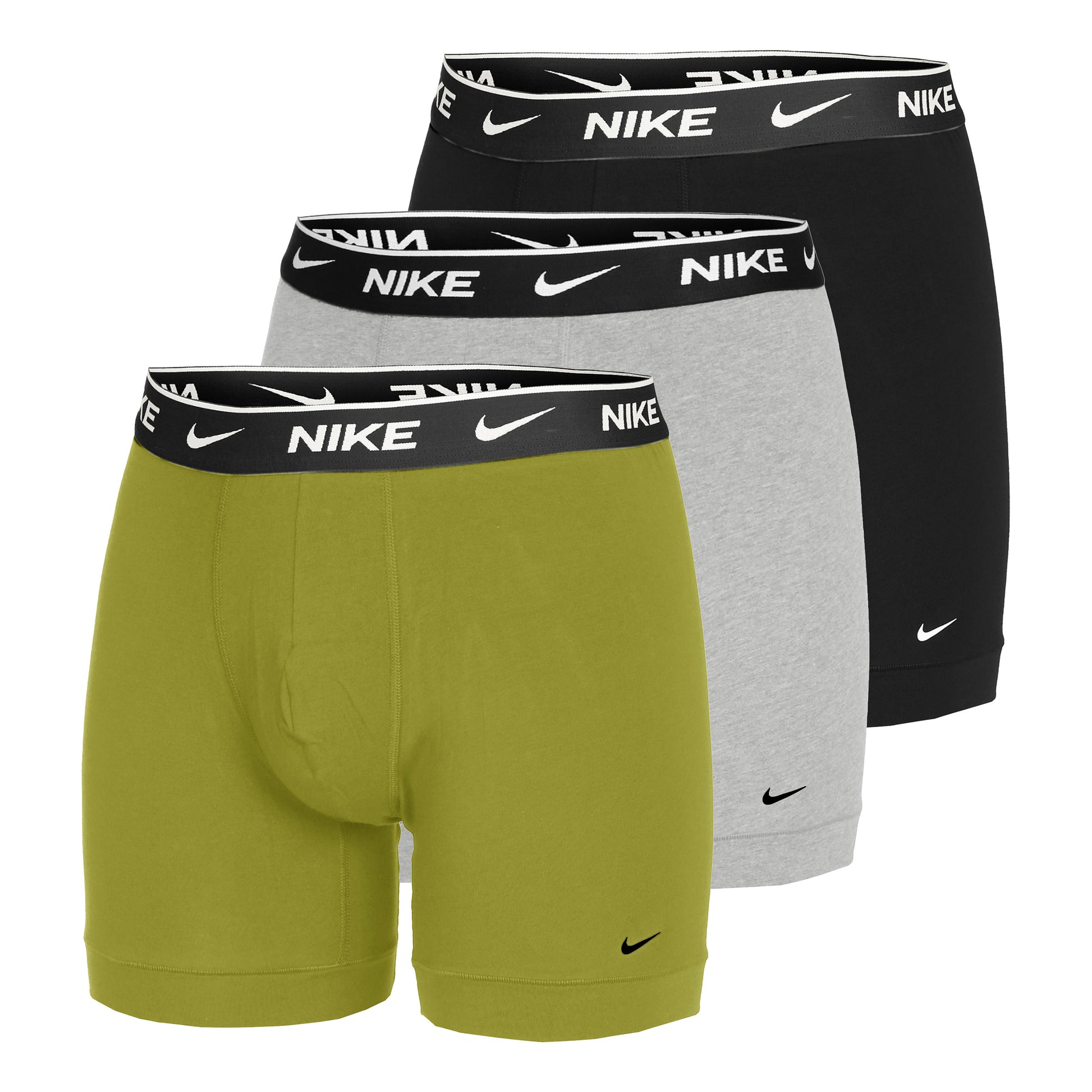 Nike Everyday Cotton Stretch Boxer shorts 3 Pack Men - multicoloured, olive