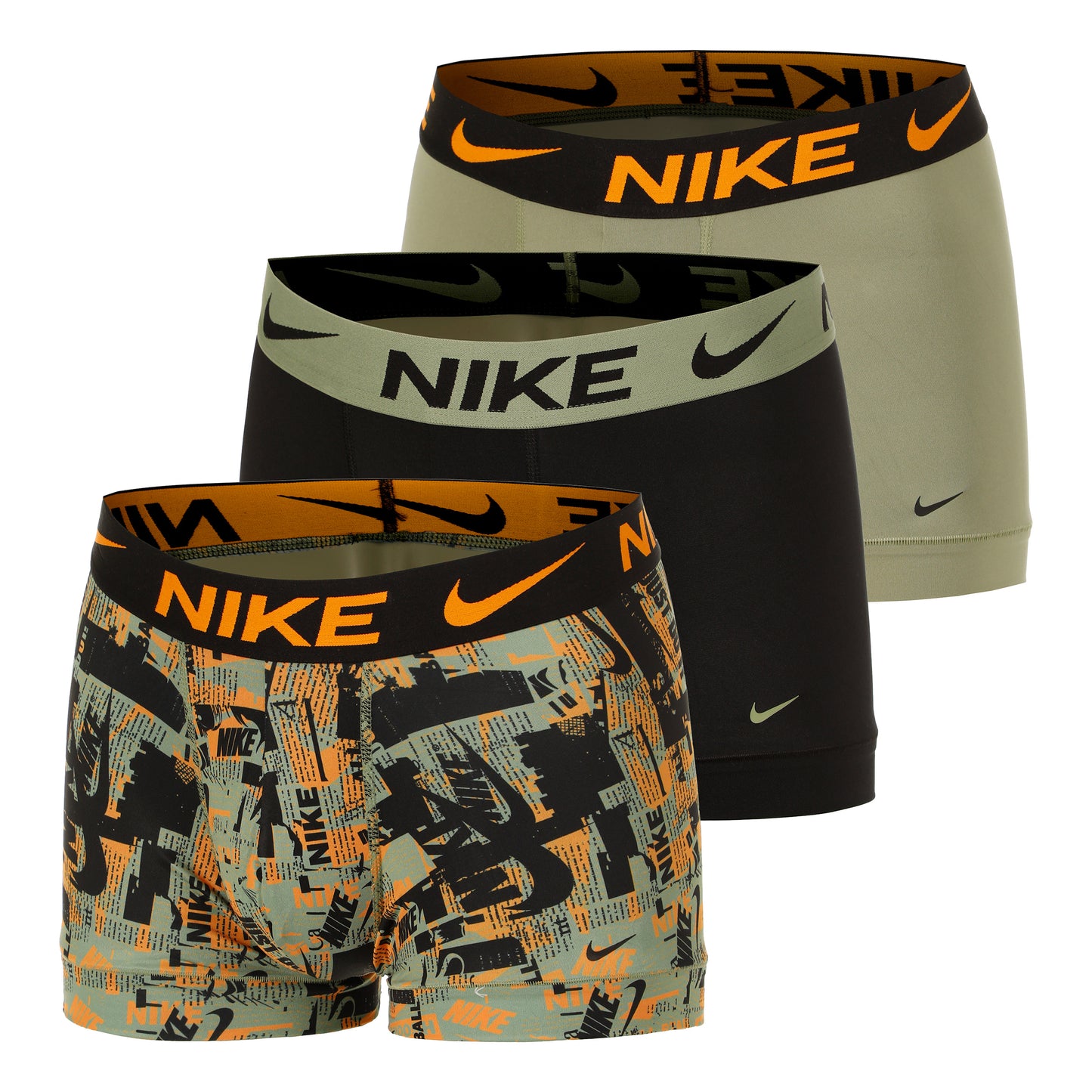Nike Essential Micro Boxer shorts 3 Pack Men - olive, black