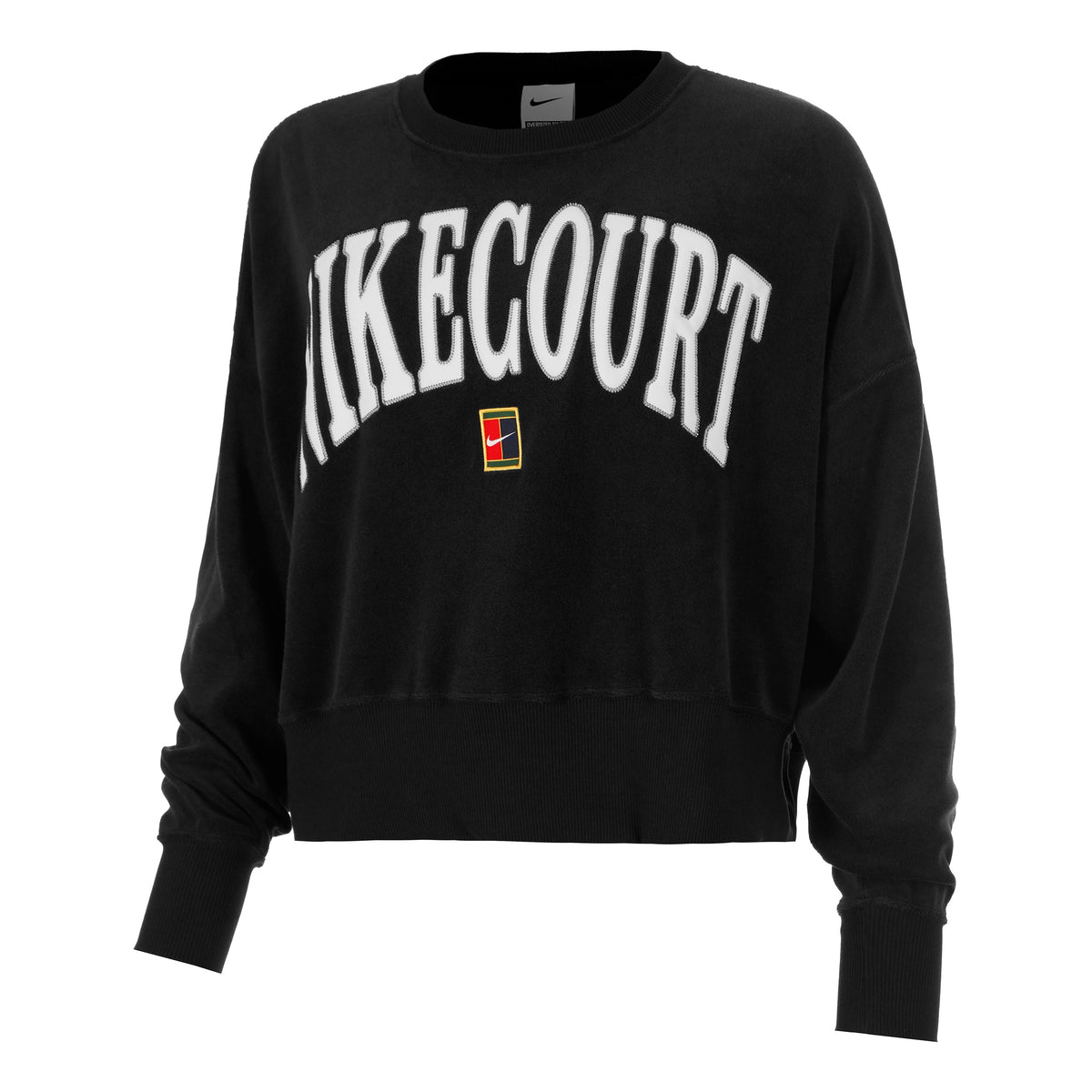 Nike Court Heritage Fleece GFX Crew Sweatshirt Women-Black