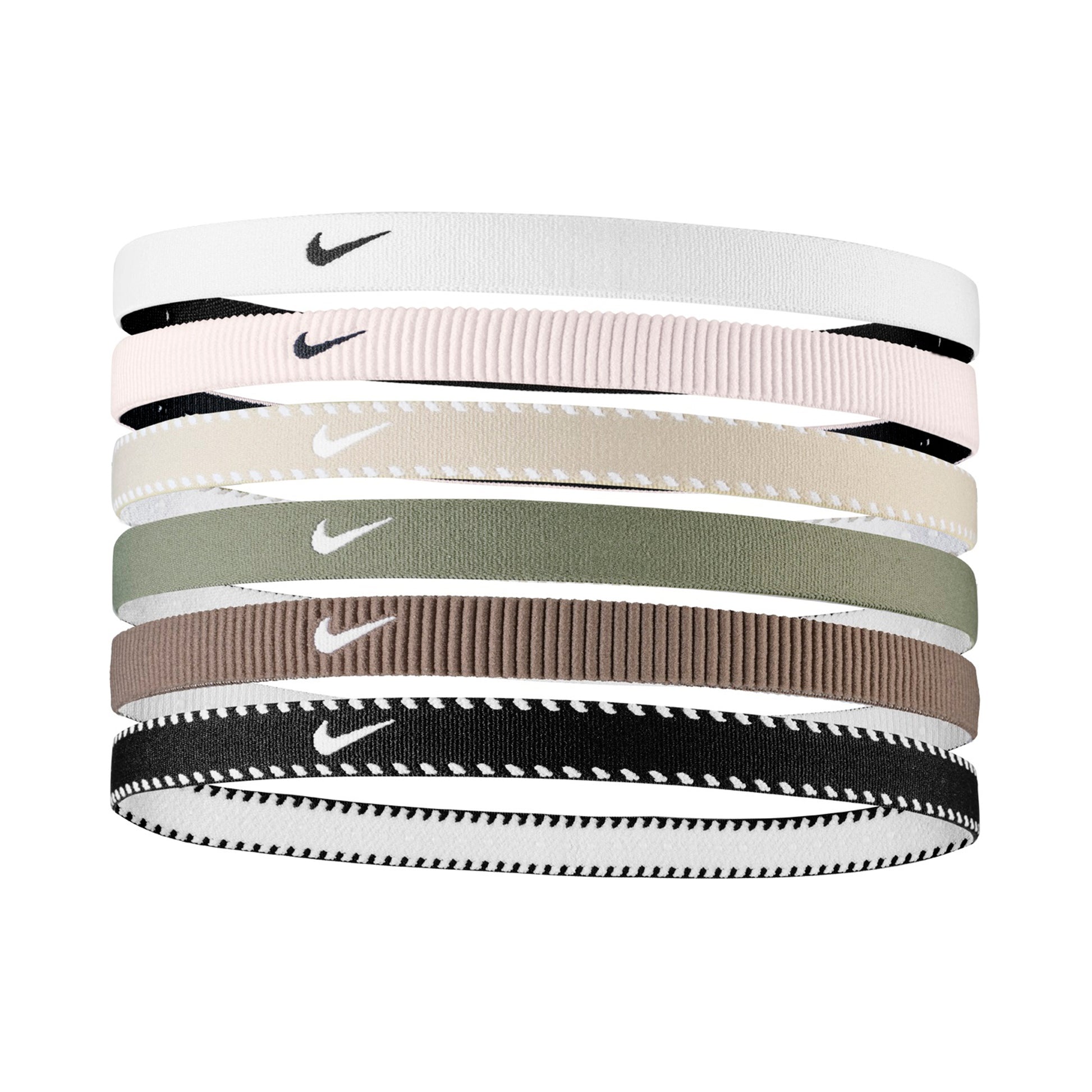 Nike Nike Flex Classic Hair Band 6 Pack-White,Dark Blue
