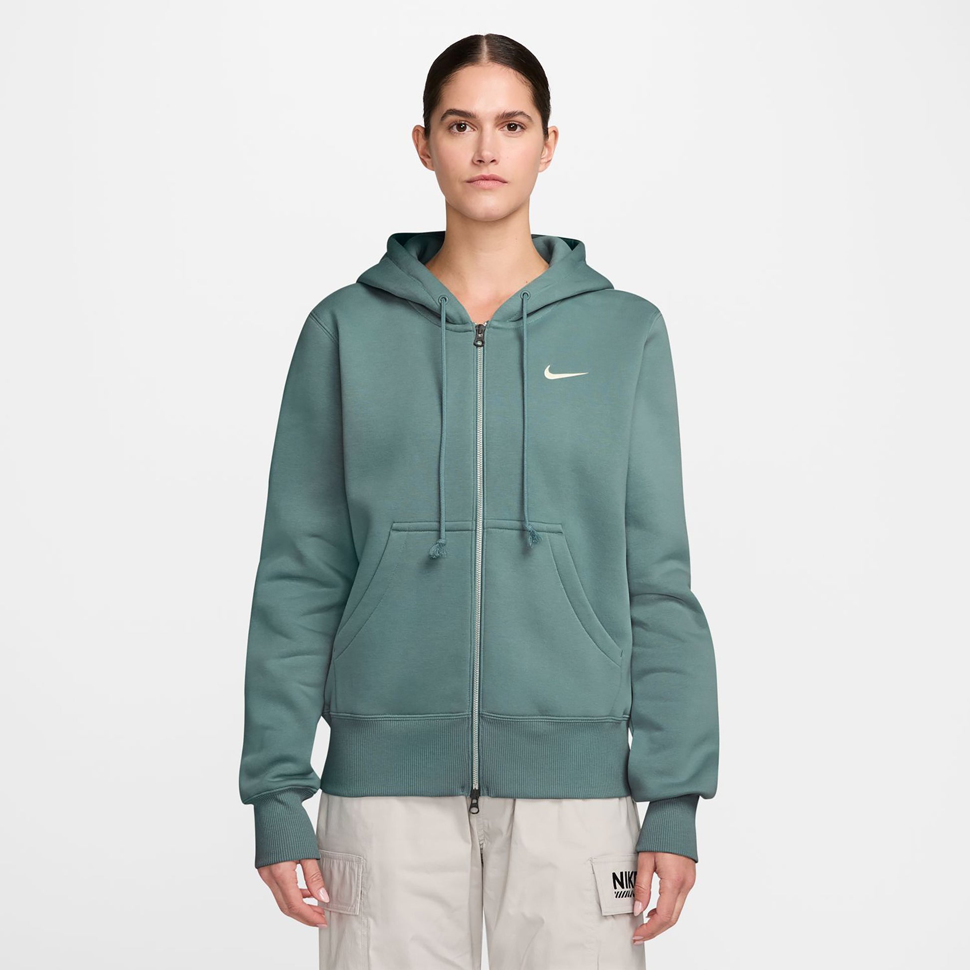 Nike Phoenix Fleece Full-Zip Hoodie Women-Sage