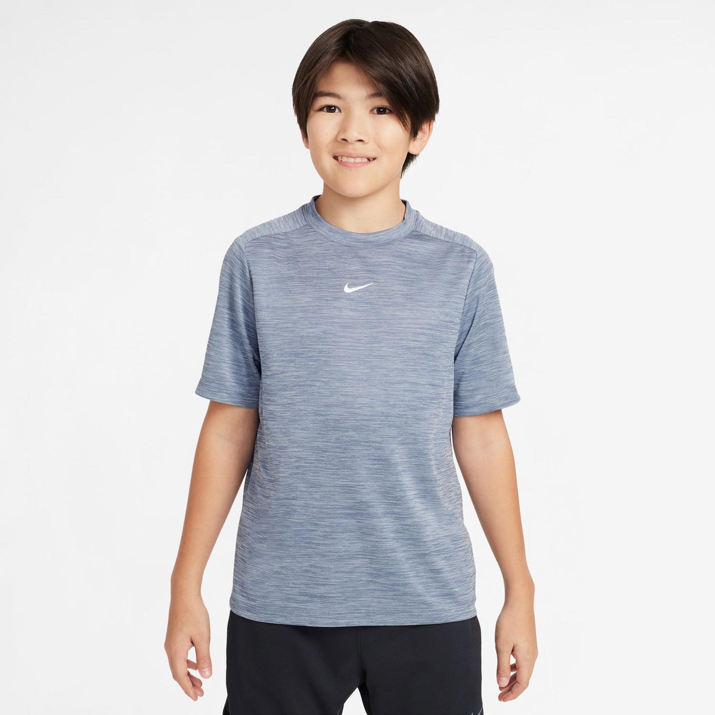 Nike Dri-Fit Multi Heather T-Shirt Kids-Blue Grey