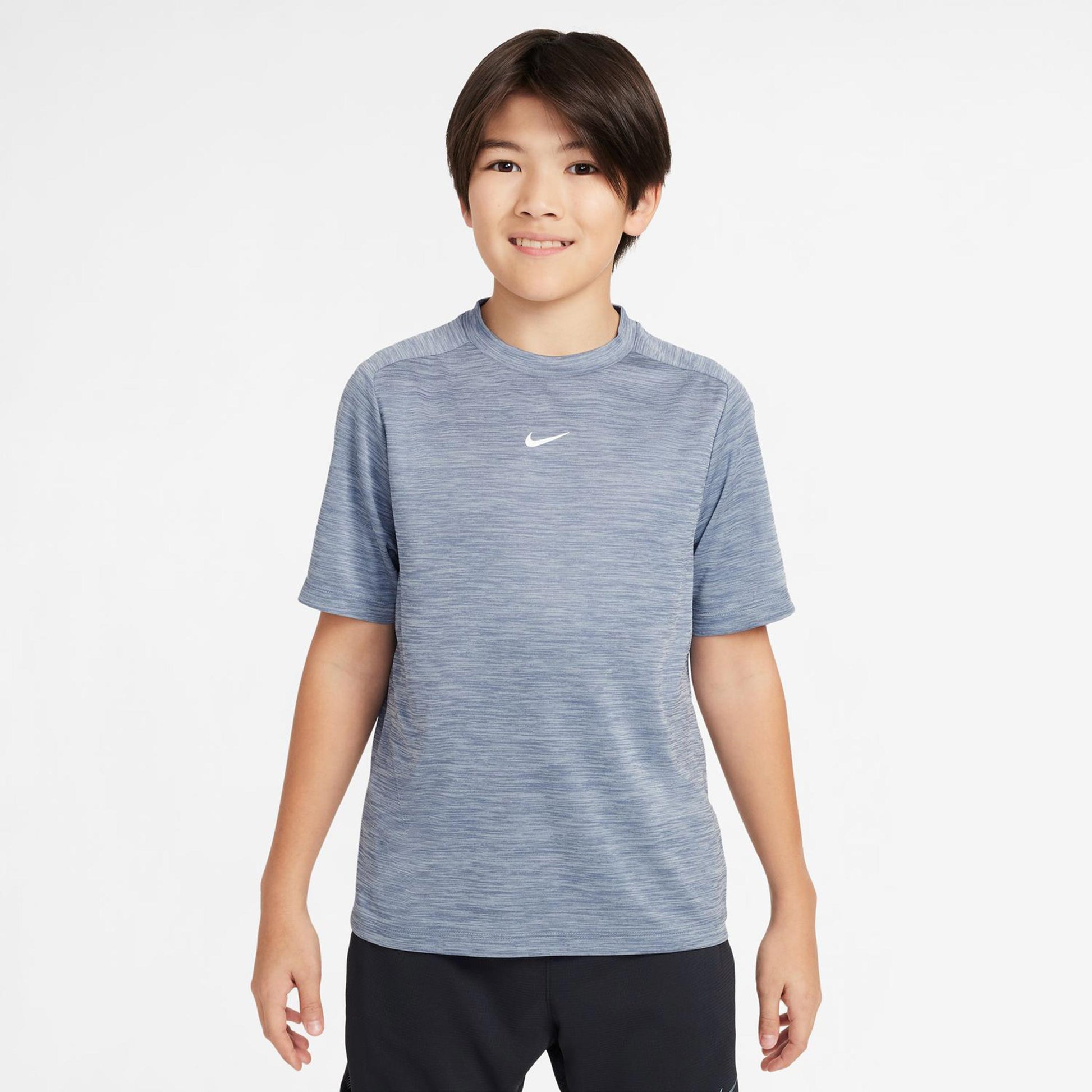 Nike Dri-Fit Multi Heather T-Shirt Kids-Blue Grey
