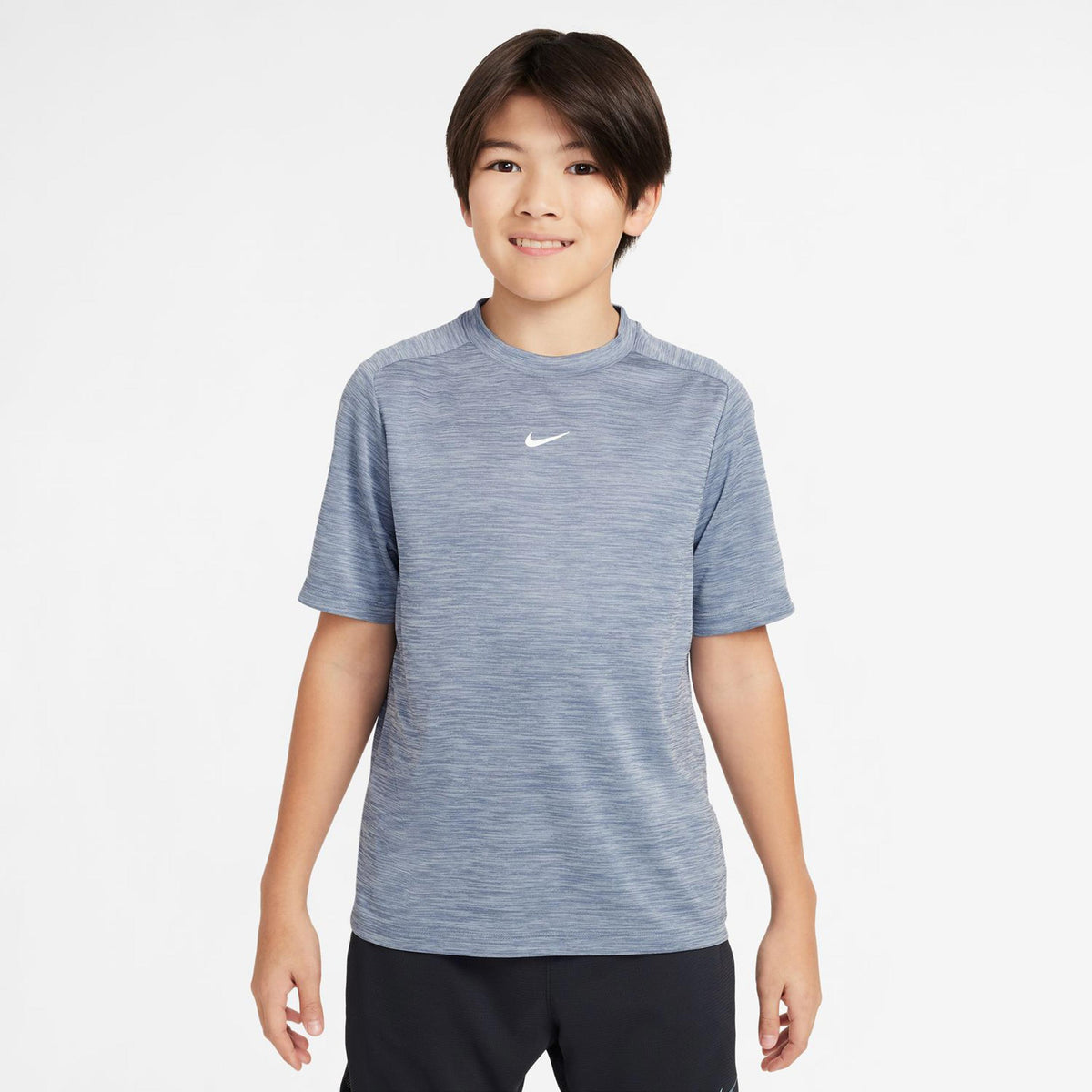Nike Dri-Fit Multi Heather T-Shirt Kids-Blue Grey