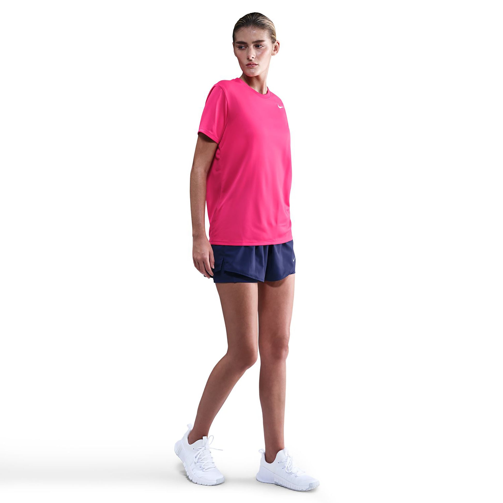 Nike Dri-Fit Regular T-Shirt Women - berry, white