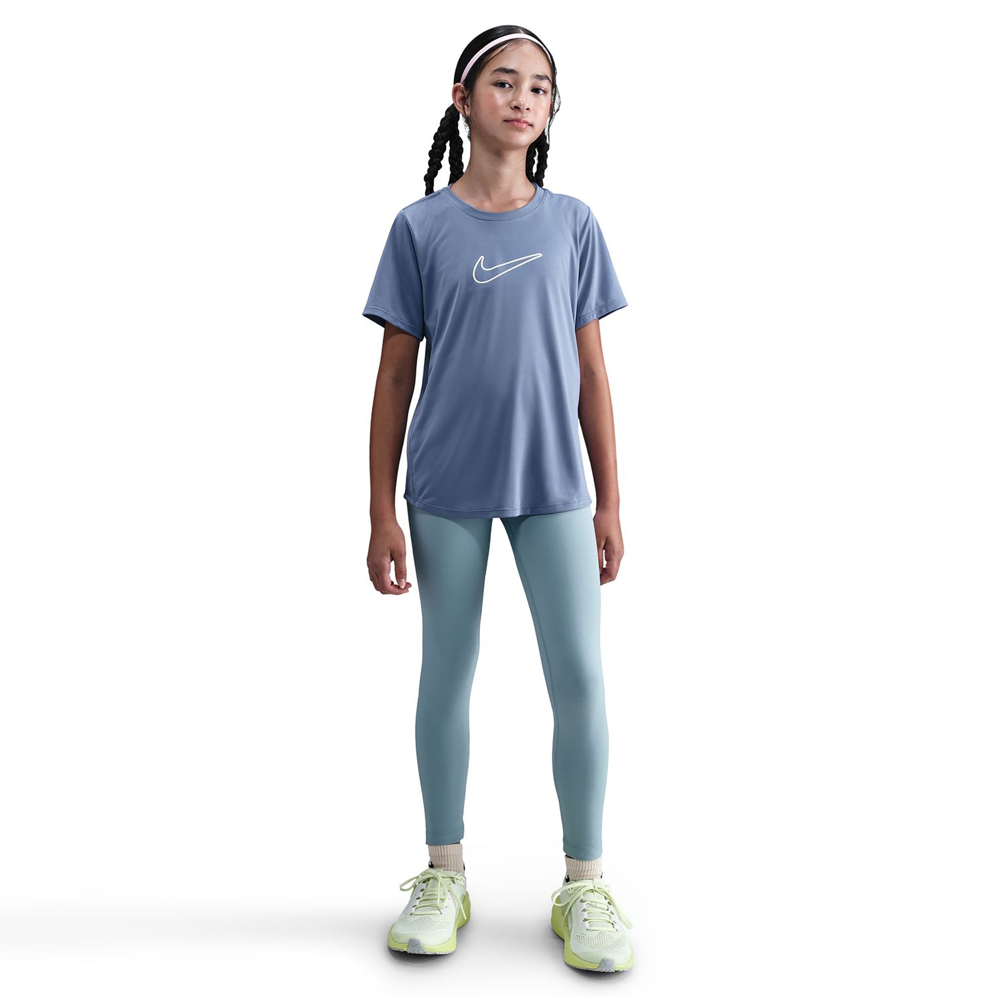 Nike Dri-FIT One T-Shirt Girls - blue grey, white