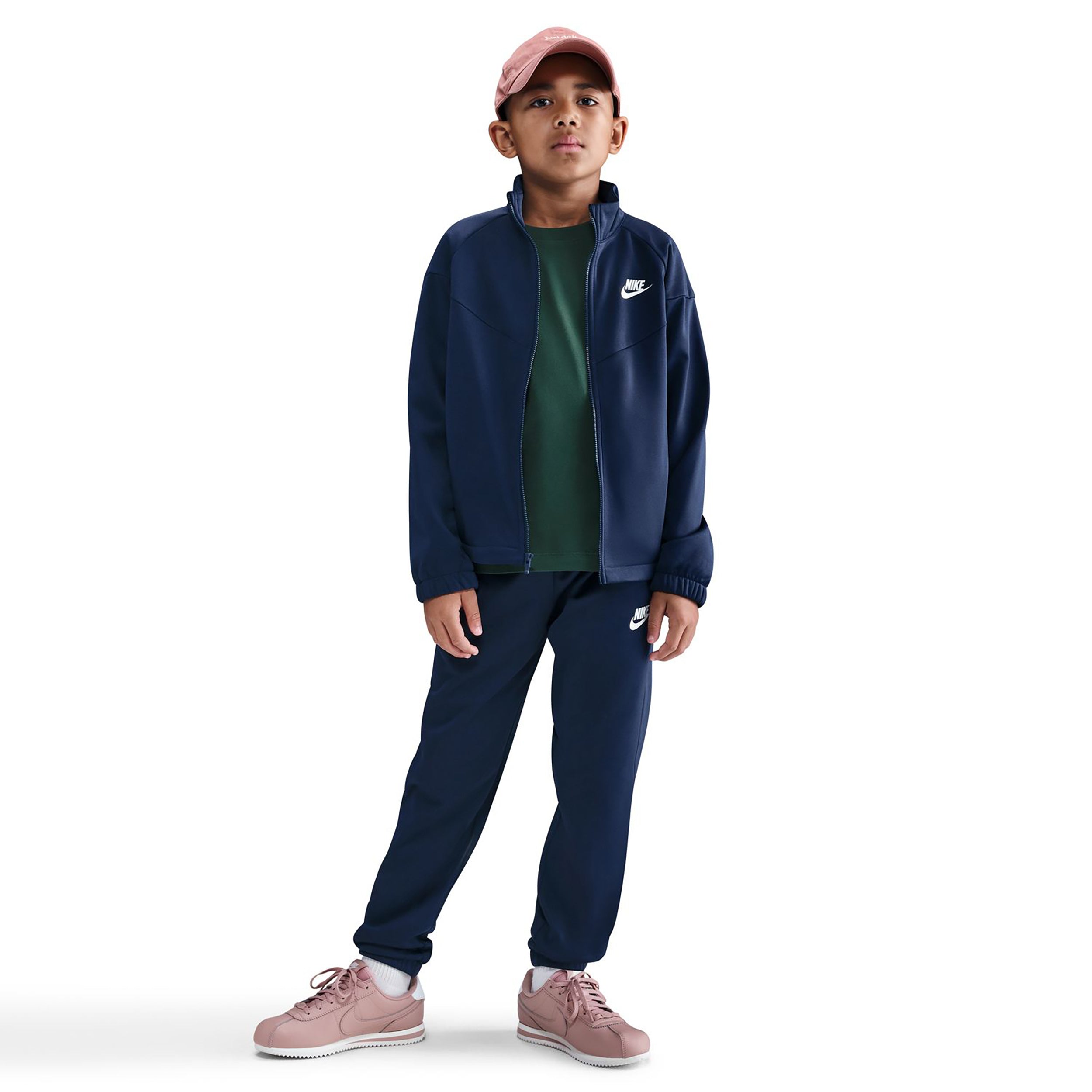 Nike Dri-Fit Full-Zip Tracksuit Kids-dark blue