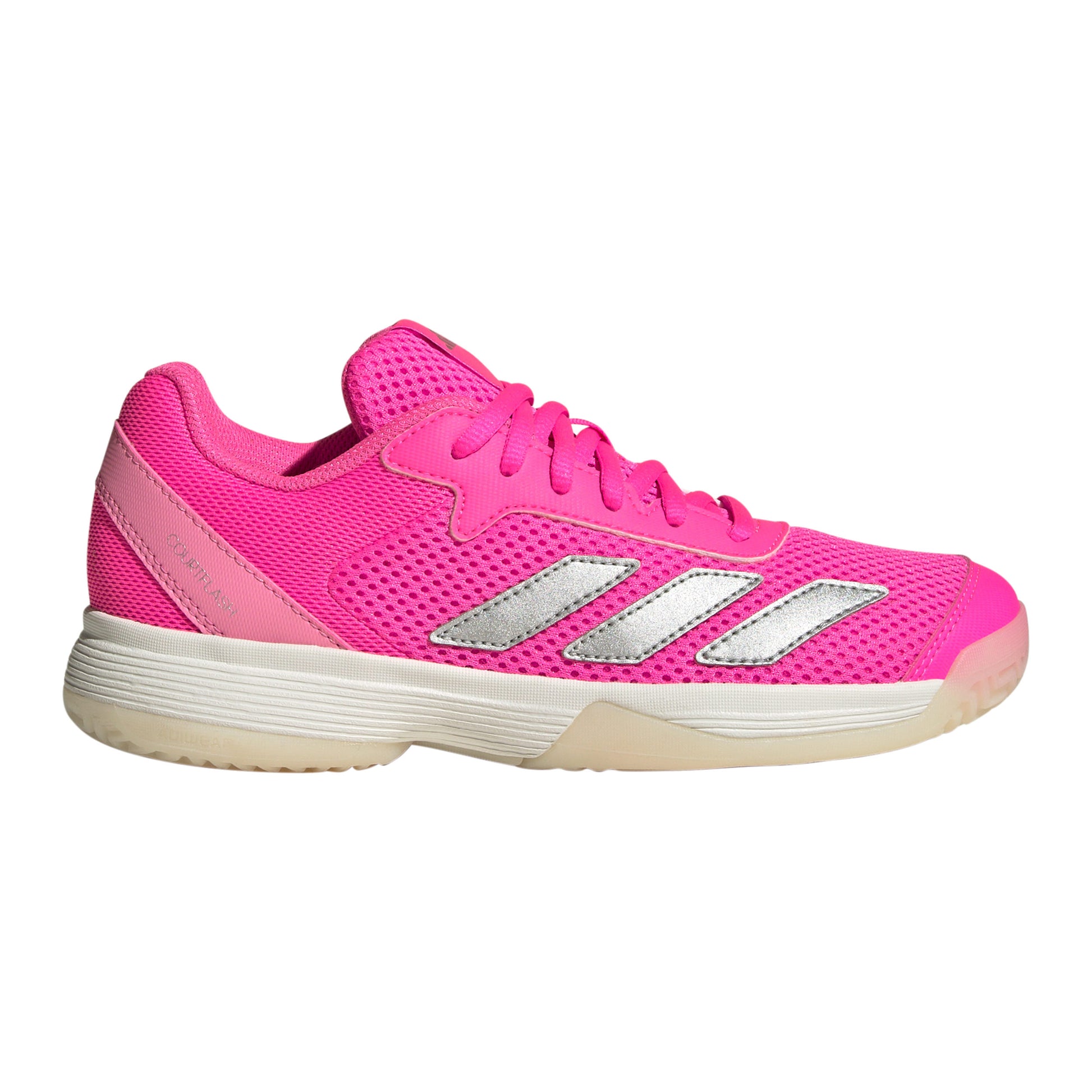 adidas Courtflash All court shoe Kids - pink, silver