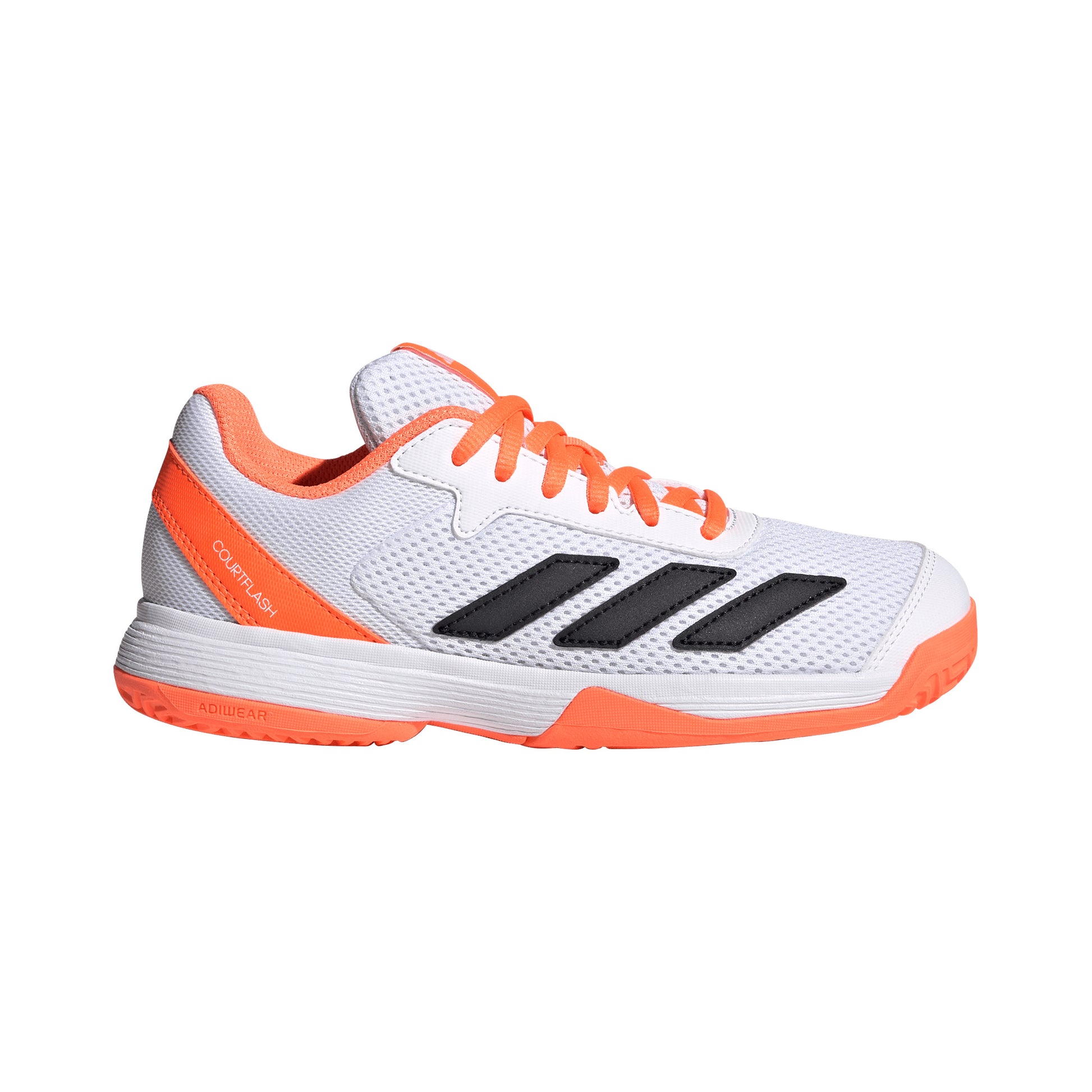 adidas Courtflash All court shoe Kids - white, orange