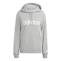 Linear French Terry Hoody Women - lightgrey, white