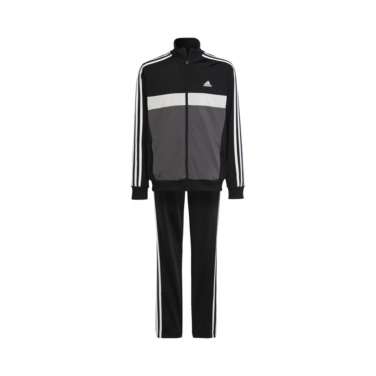adidas 3Stripes Tracksuit Kids - black, grey