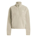 Fleece Half-Zip Sweatshirt Women-beige
