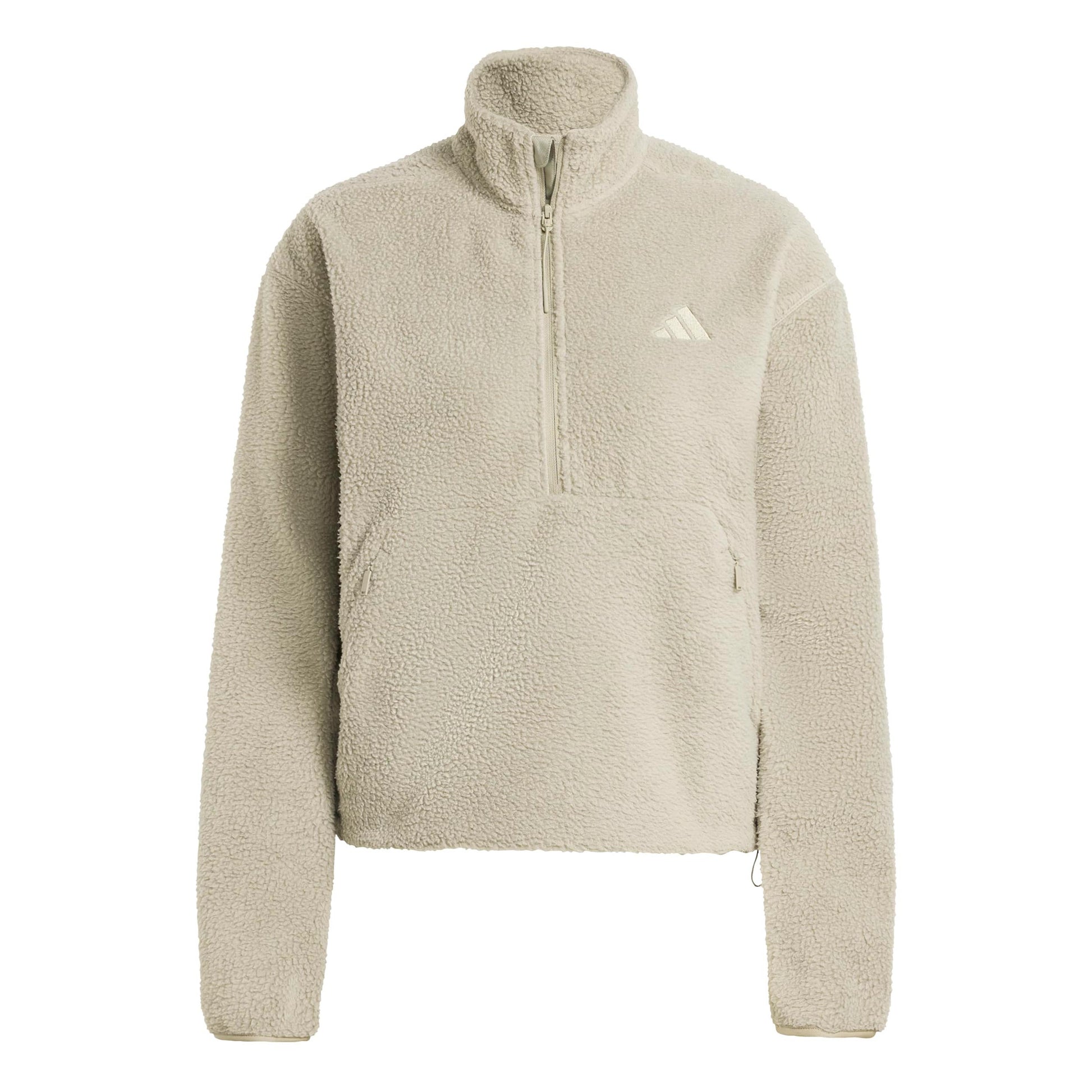 adidas Fleece Half-Zip Sweatshirt Women-beige