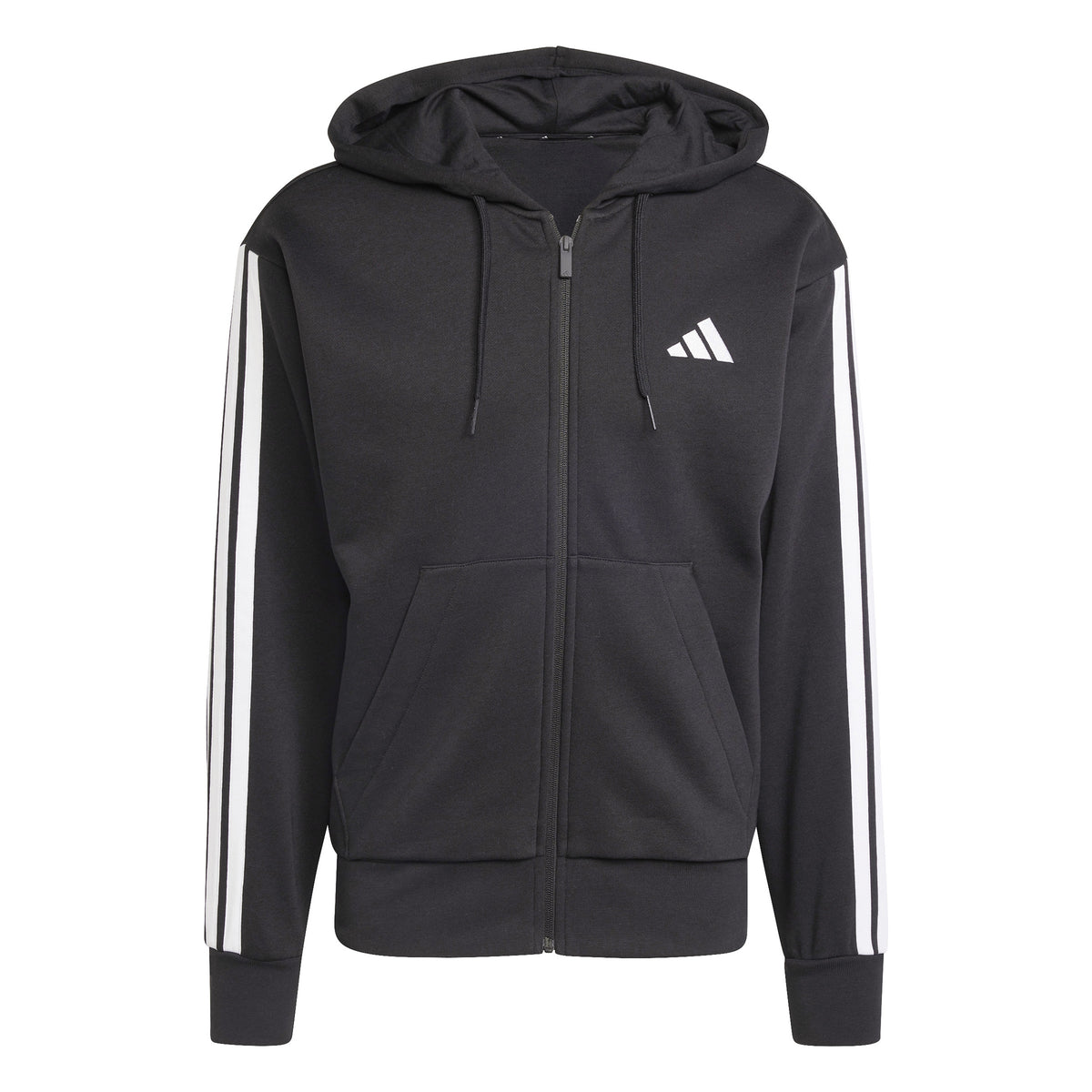 adidas Essentials 3 Stripes Zip Hoodie Men - black, white