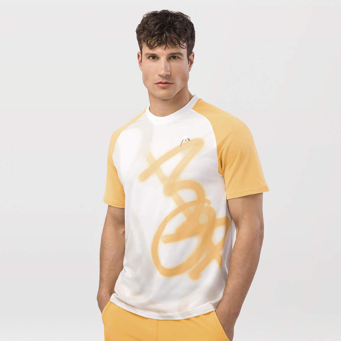 HEAD Performance Mc New York T-Shirt Men-White,Golden Yellow