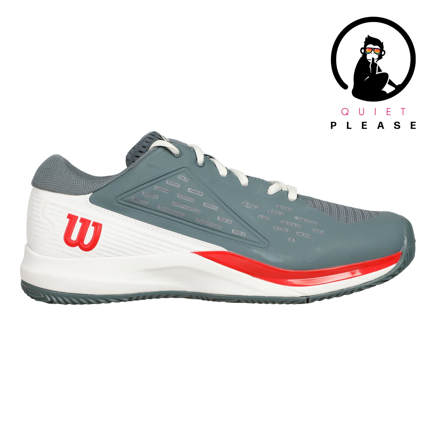 Wilson Rush Pro Ace Quiet Please Clay Court Shoe Men-Grey,Orange