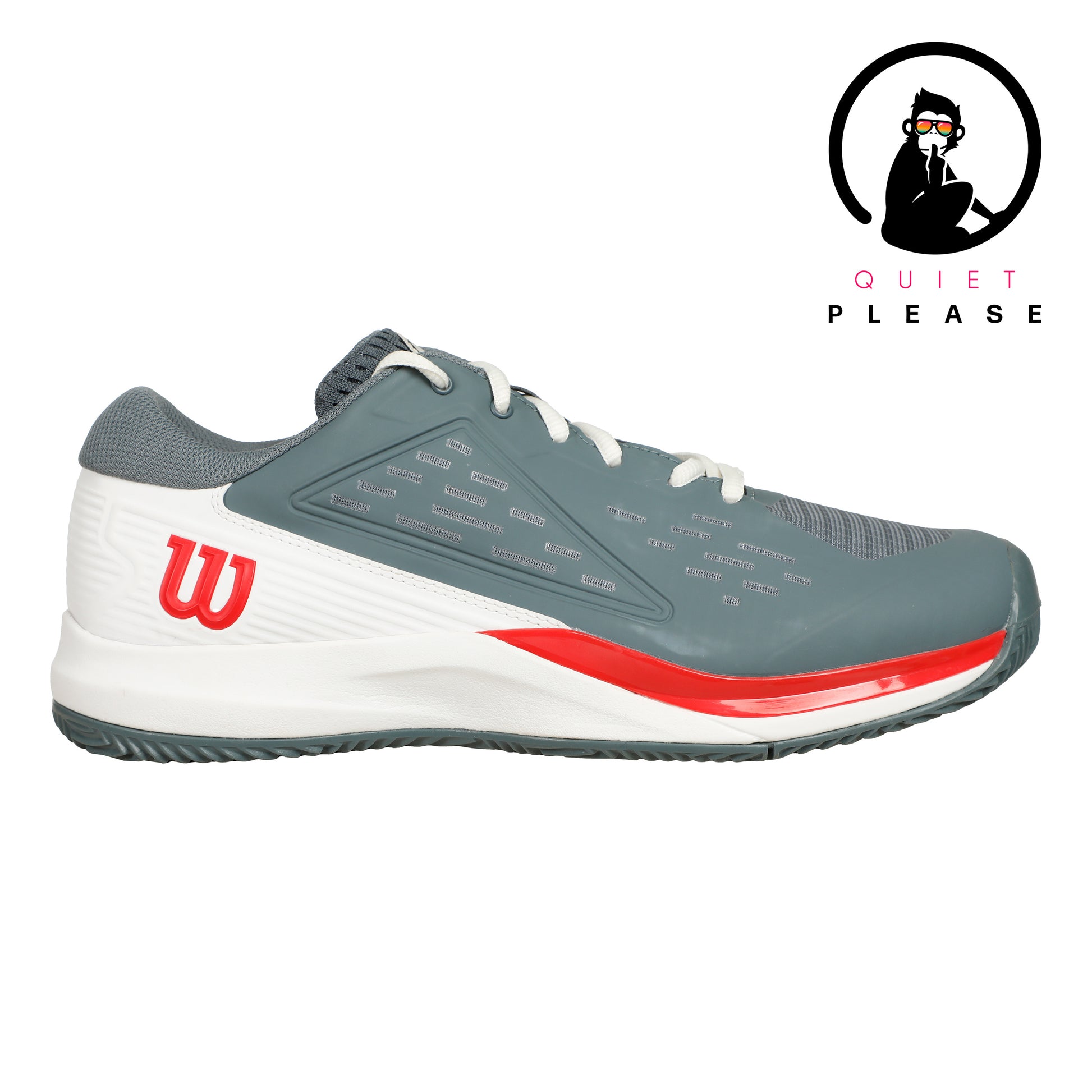 Wilson Rush Pro Ace Quiet Please Clay Court Shoe Men-Grey,Orange