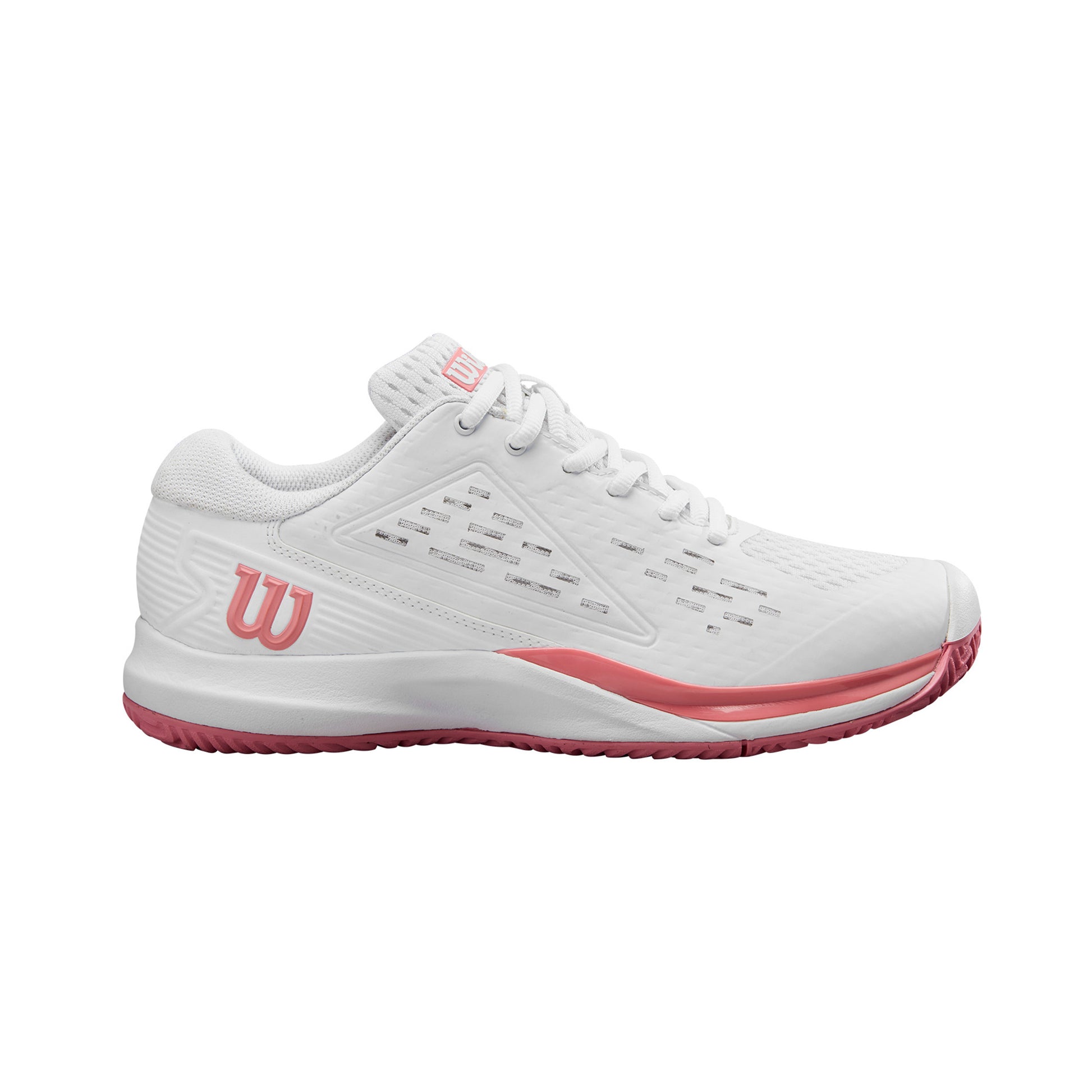 Wilson Rush Pro Ace All Court Shoe Kids-White,Mauve