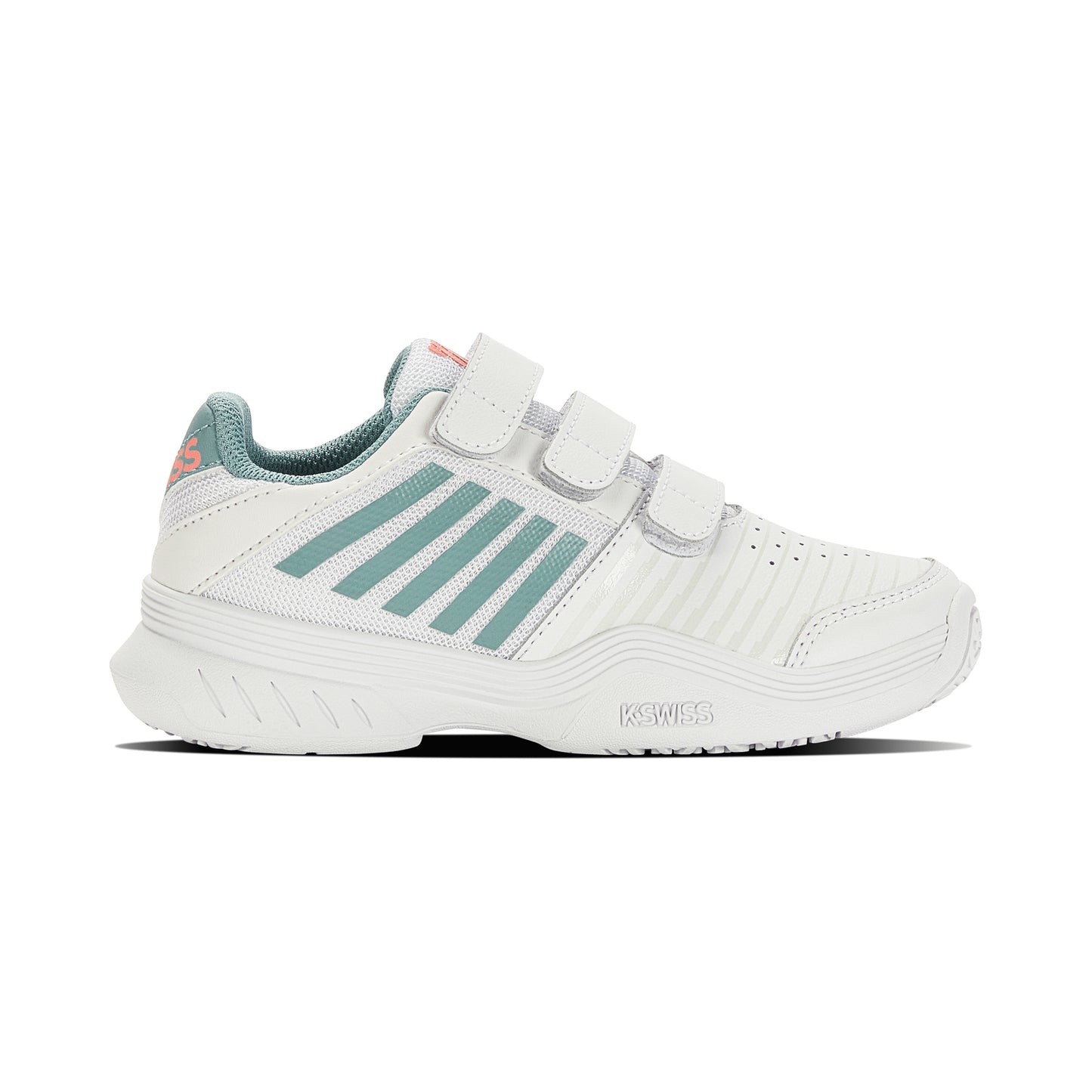K-Swiss Court Express Strap Omni All court shoe Kids-white,turquoise