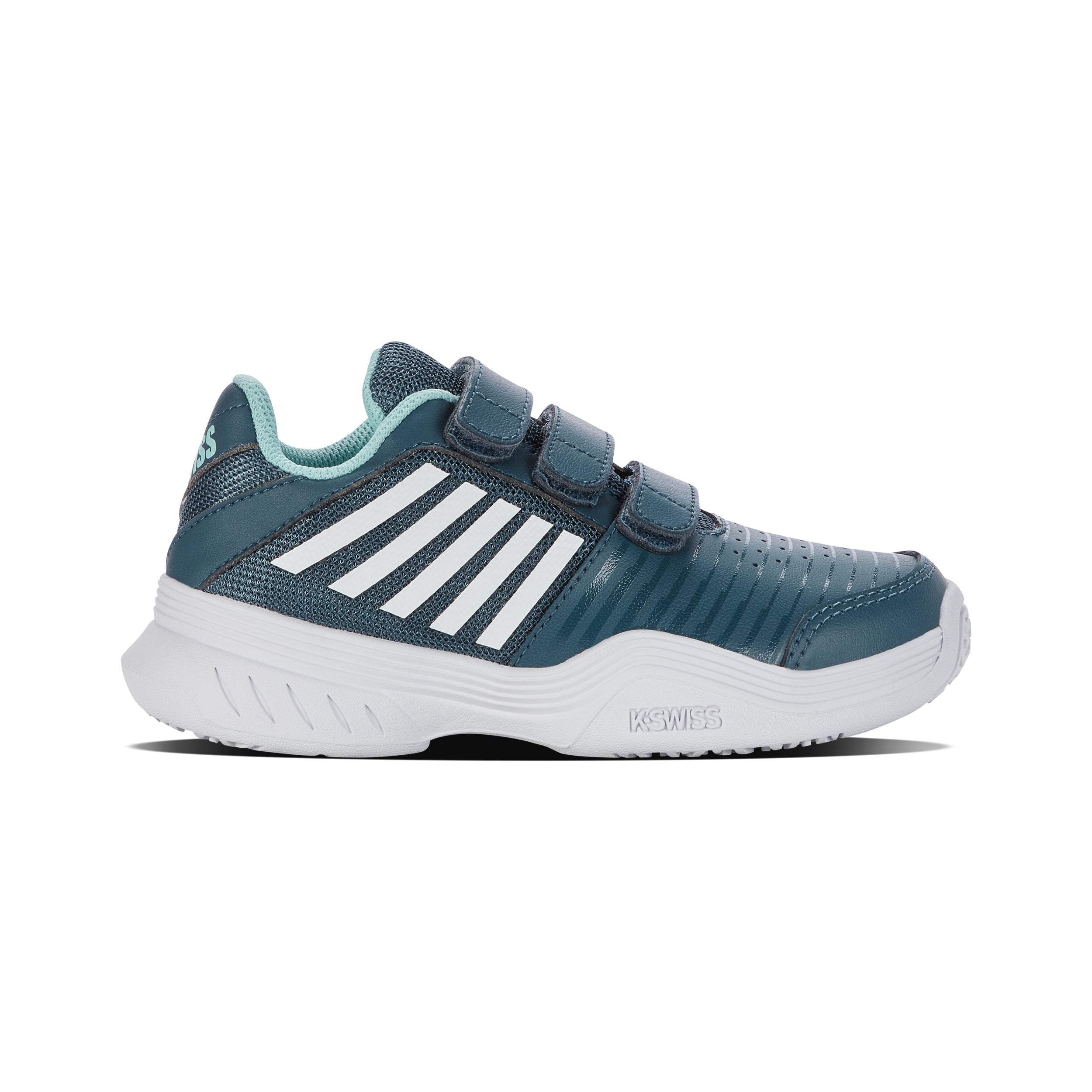 K-Swiss Court Express Strap Omni All court shoe Kids-petrol,white