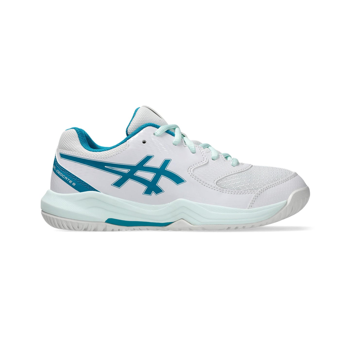 ASICS Gel-Dedicate 8 GS All court shoe Kids - white, petrol