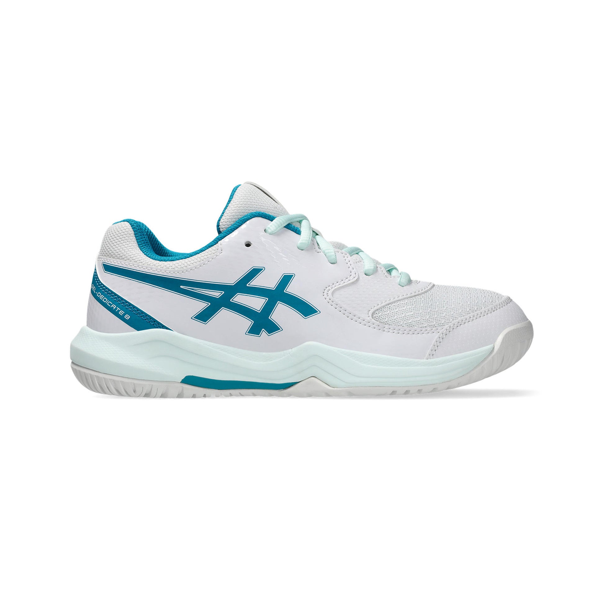 ASICS Gel-Dedicate 8 GS All court shoe Kids - white, petrol