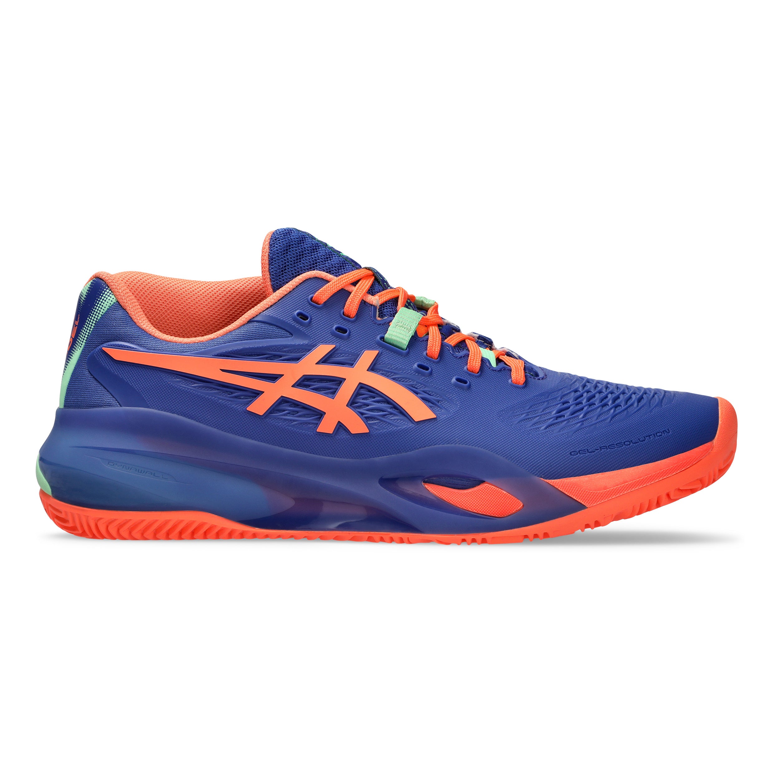 asics GEL-RESOLUTION X 28.0 ネイビー/オレンジ Gel-Resolution X Padel shoe Men - blue grey, neon green | Padel-Point