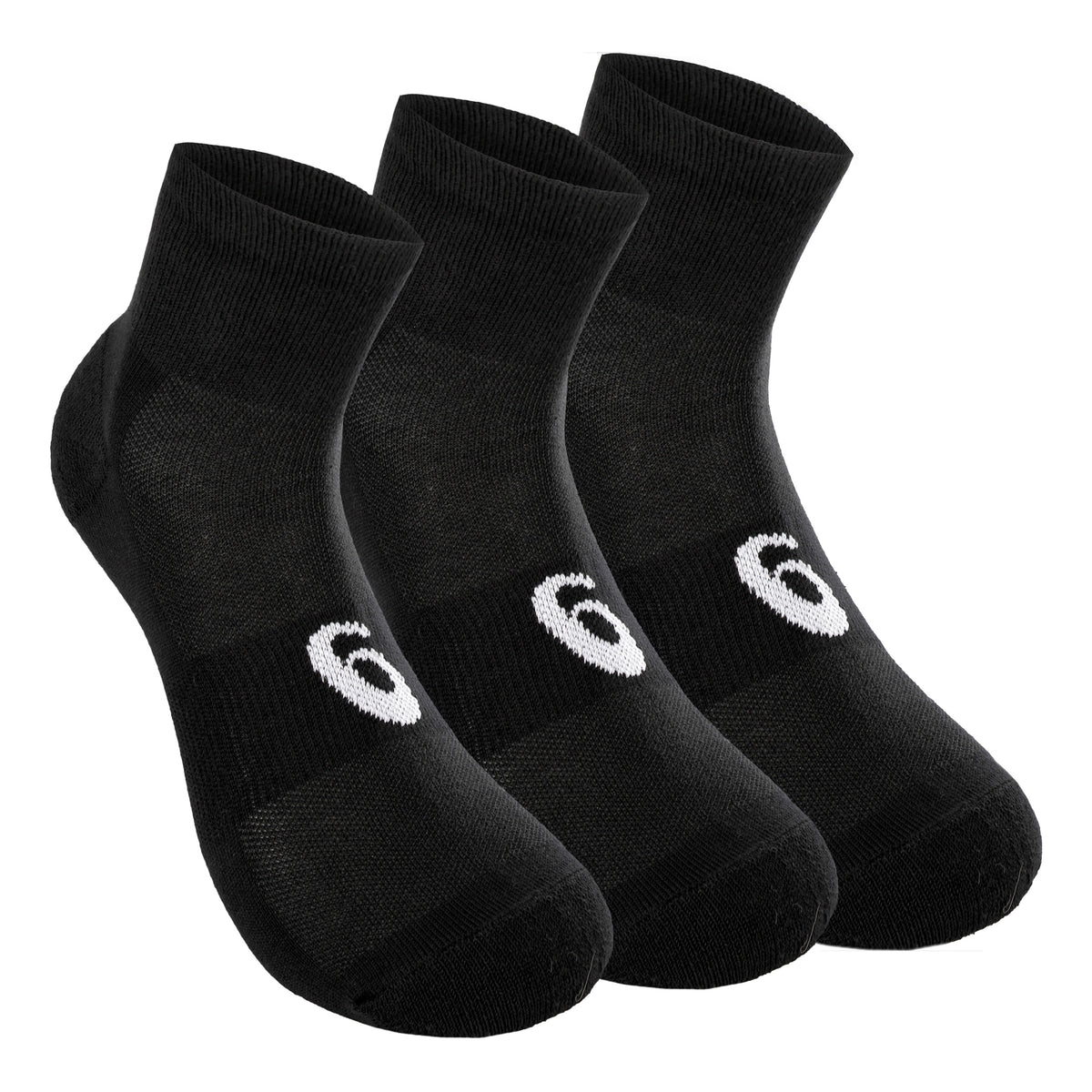 ASICS Quarter Sports Socks 3 Pack-Black,White