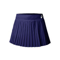 Match Pleats Skirt Women-Dark Blue