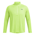 Tech Textured Half-Zip Long sleeve Men - neon green,