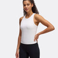 Motion High Neck Tank Top Women-White