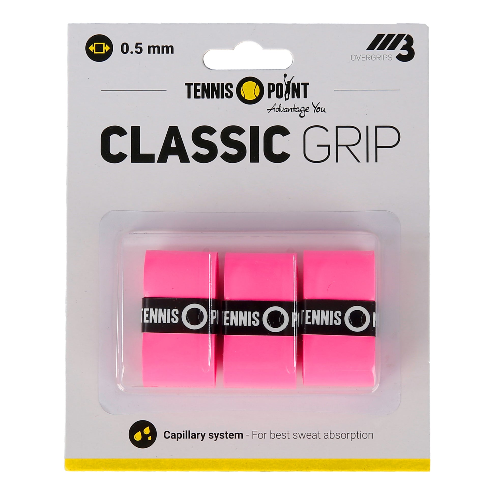 Tennis-Point Classic Grip 3 Pack - pink