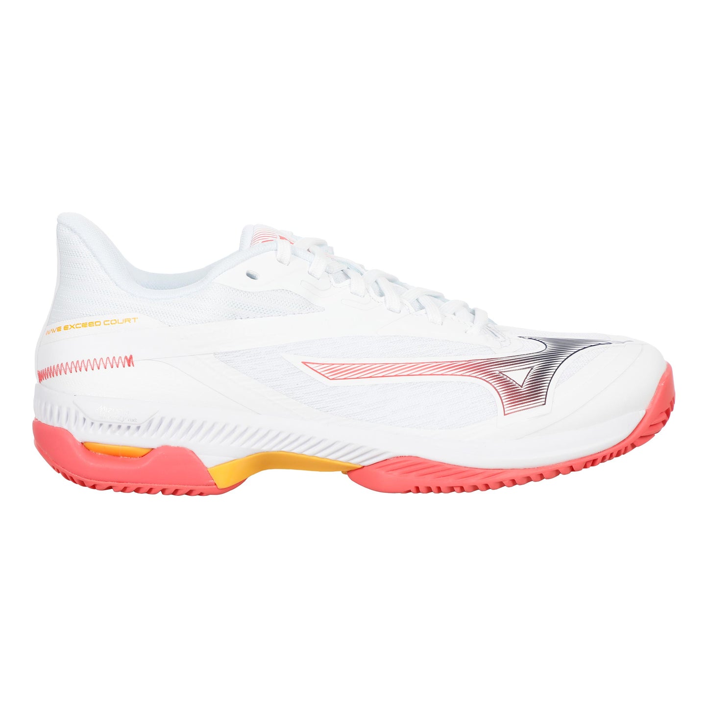 Mizuno Wave Exceed Court Clay Court Shoe Women-White,Coral