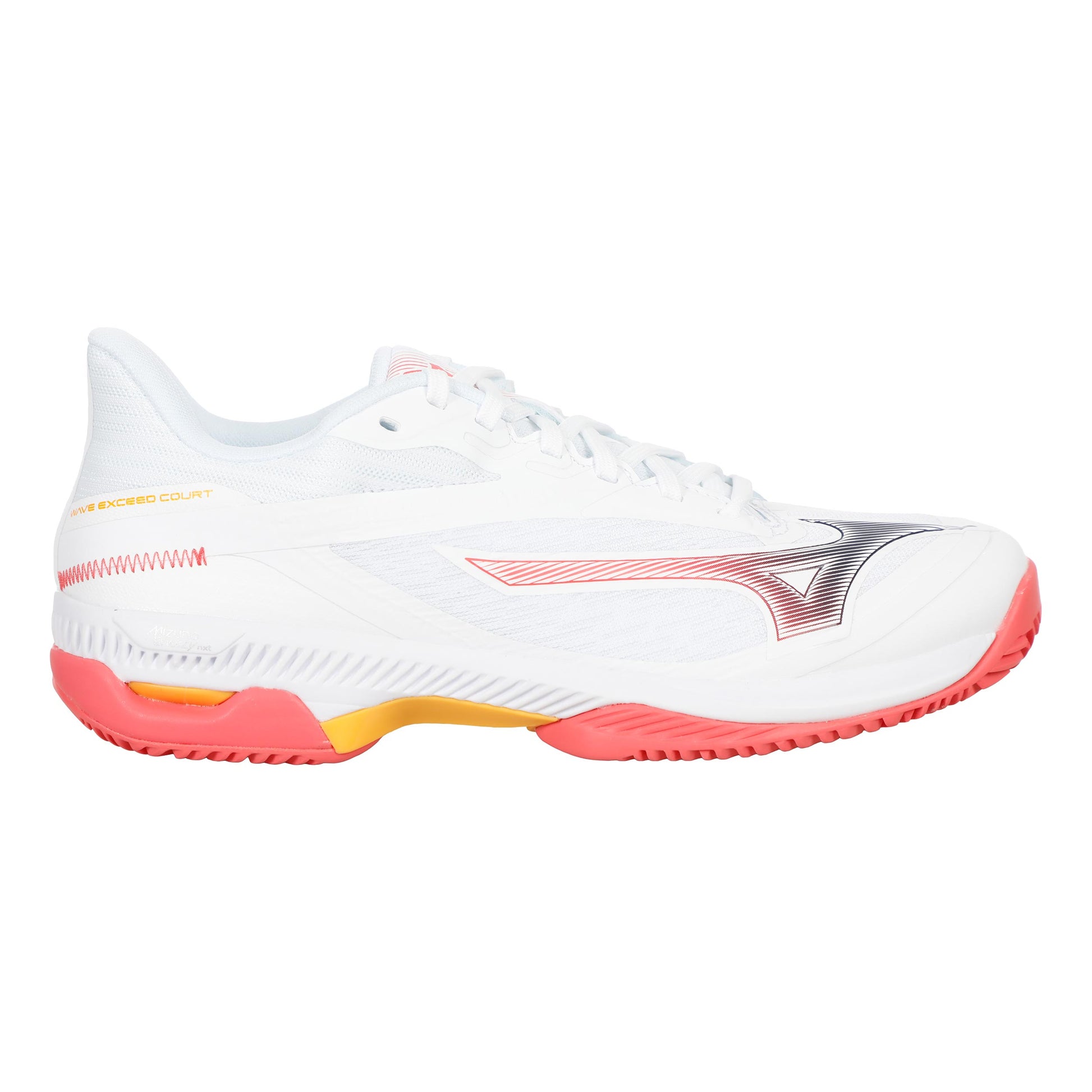 Mizuno Wave Exceed Court Clay Court Shoe Women-White,Coral