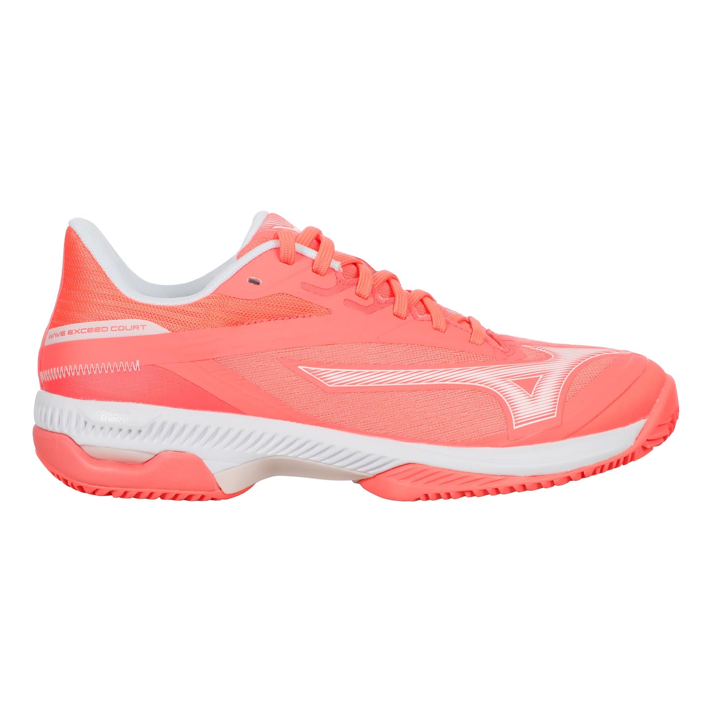 Mizuno Wave Exceed Court Clay Court Shoe Women-Coral,White