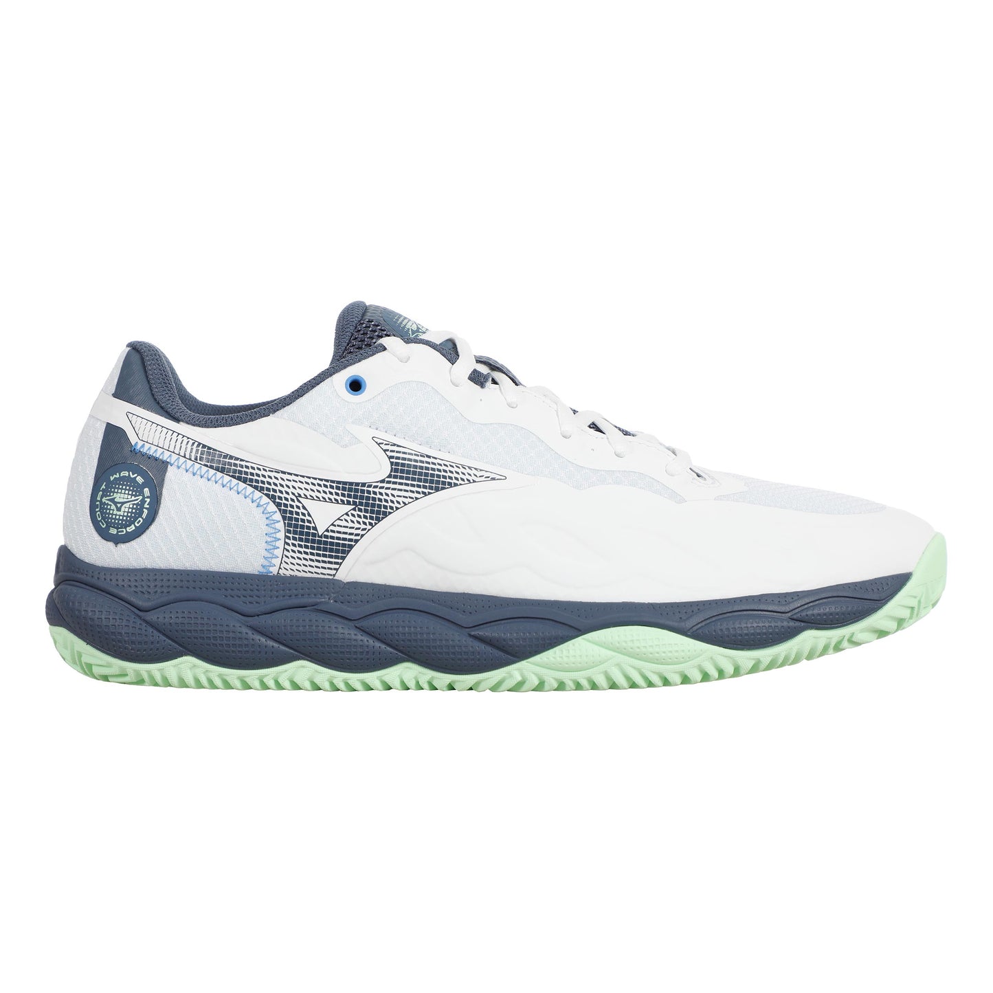 Mizuno Wave Enforce Court Clay Court Shoe Men-White,Blue-gray