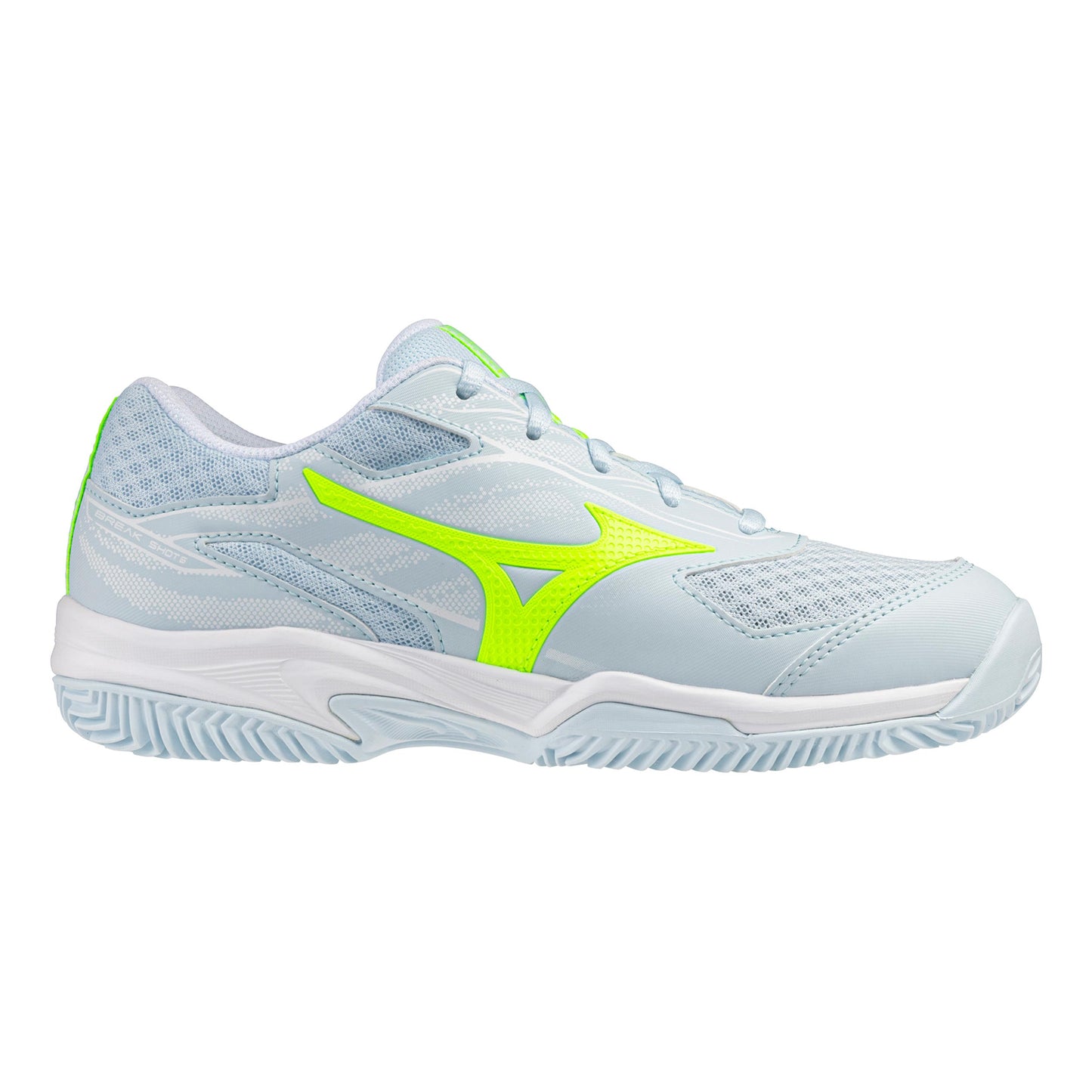 Mizuno Break Shot 5 All court shoe Women-white, neon yellow