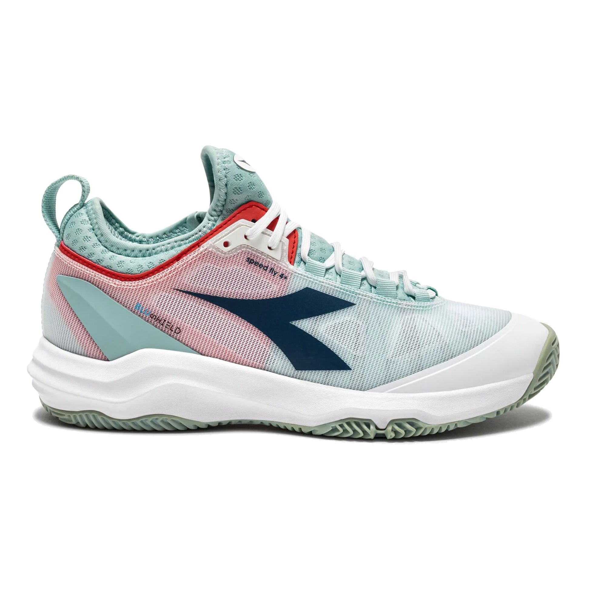 Diadora Speed Blushield Fly 4 + Clay Court Shoe Women-White,Mint
