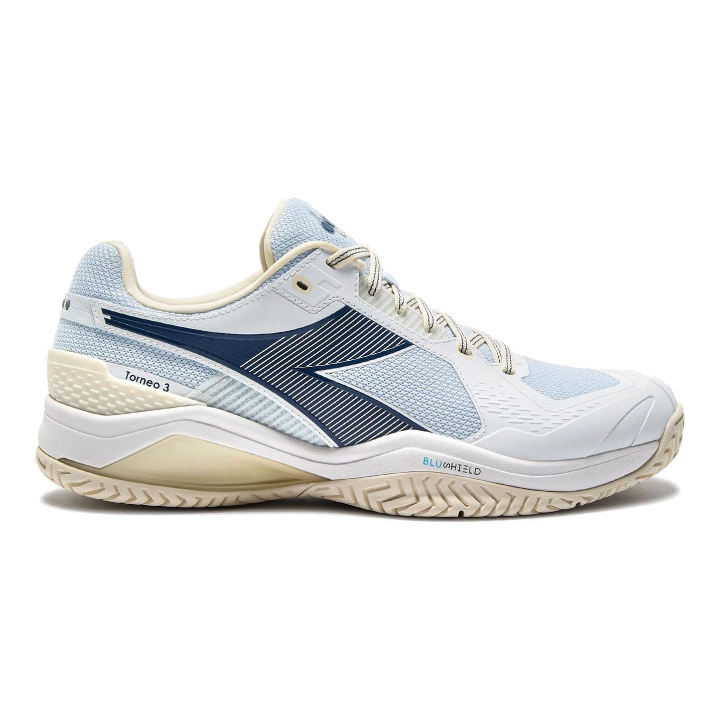 Diadora Blushield Torneo 3 All Court Shoe Men-White,Blue