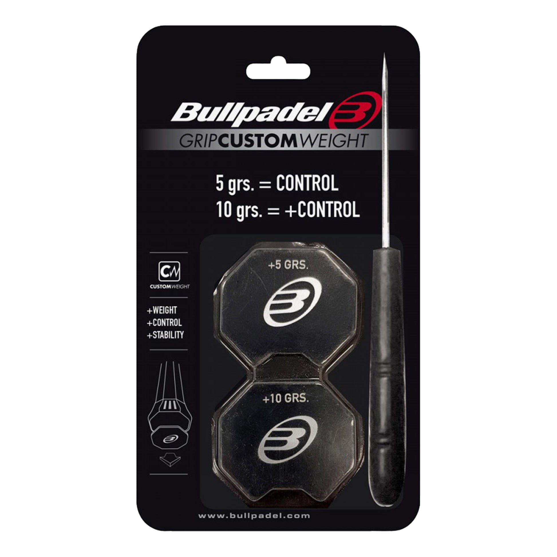 Bullpadel GRIP CUSTOM 5/10 Gr Lead Tape-Black