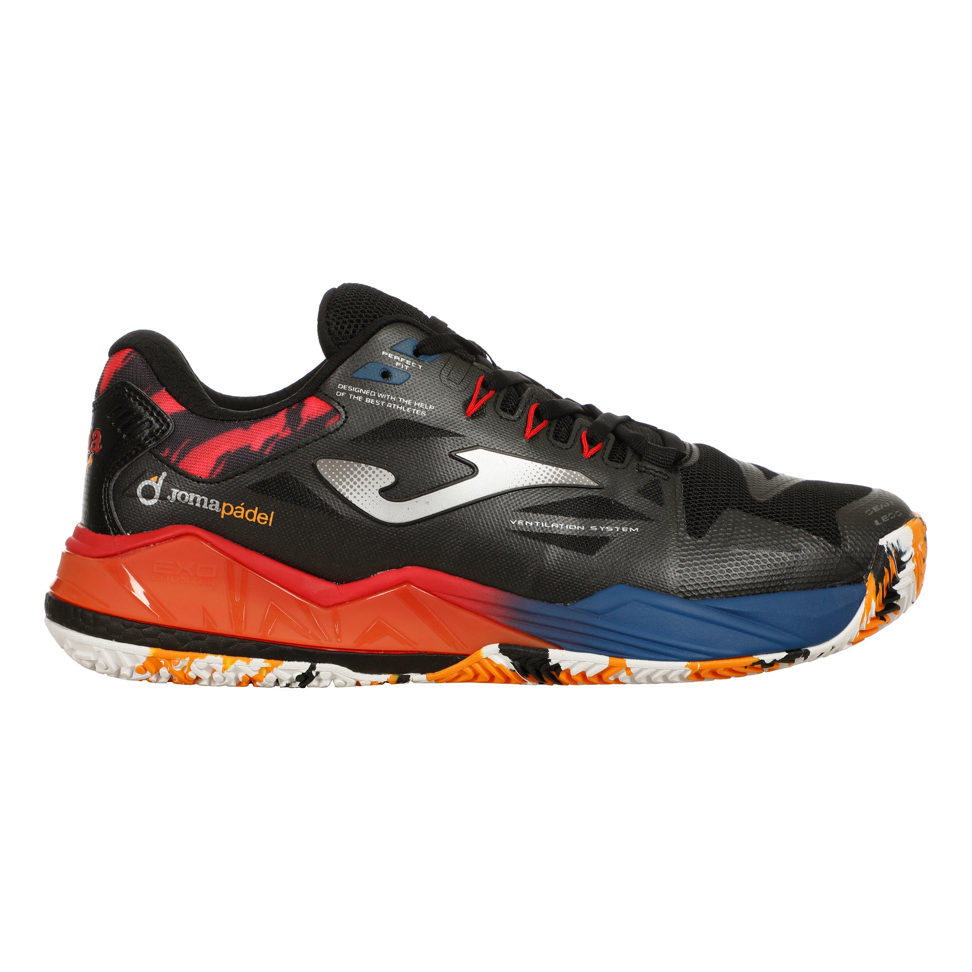 Joma Spin Padel shoe Men - black, orange